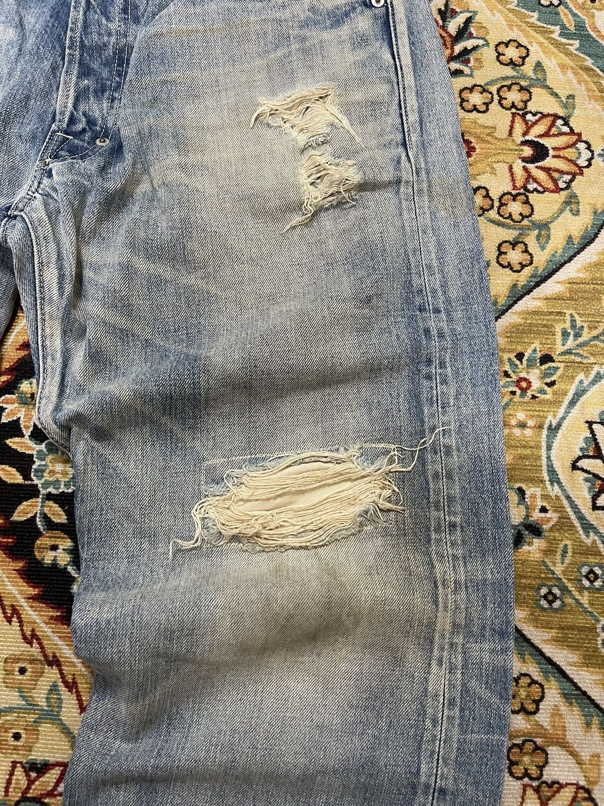 Nitraid Nitraid Destroyed Ripped Baggy Distressed Vintage Jeans Size US 35 - 5 Thumbnail