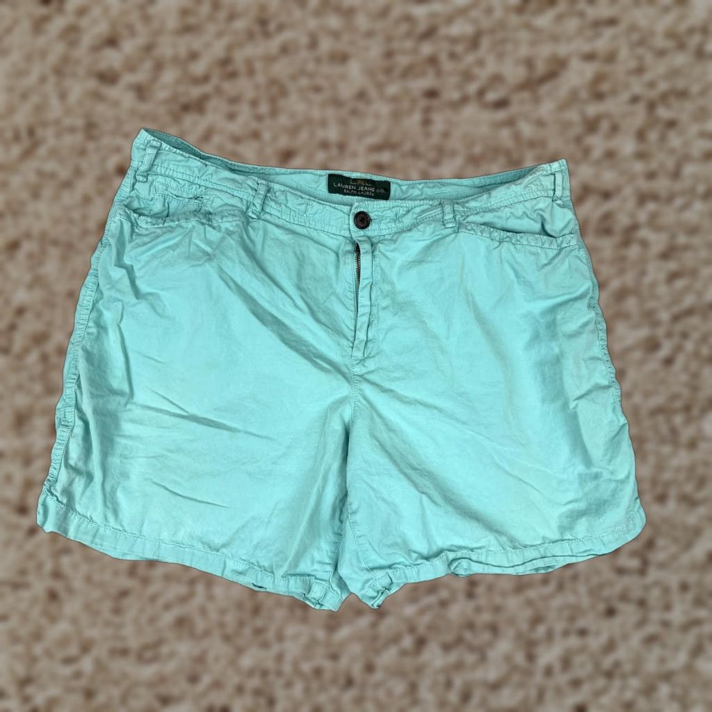 Ralph Lauren Lauren Jeans Co Ralph Lauren Shorts Womens 14 Aqua Blue Cotton Casual Size 36" / US 14 / IT 50 - 1 Thumbnail
