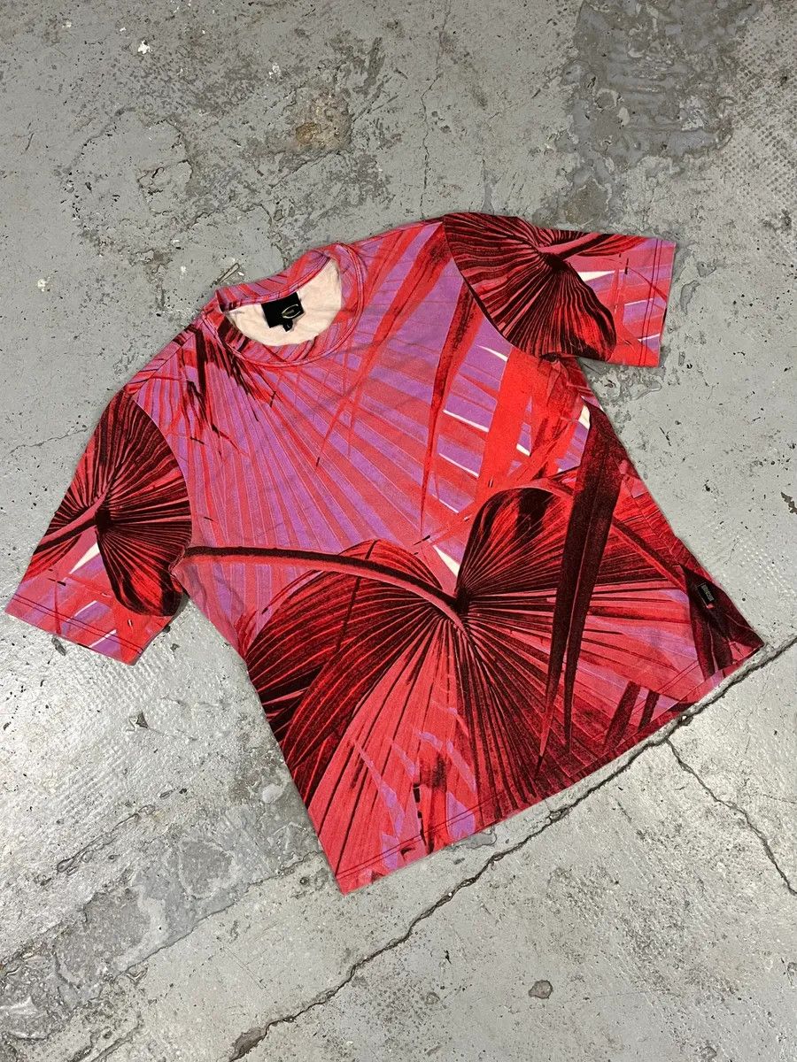 Designer × Just Cavalli × Vintage 2000s Cavalli Vegetation Pink T-Shirt Size US M / EU 48-50 / 2 - 2 Thumbnail