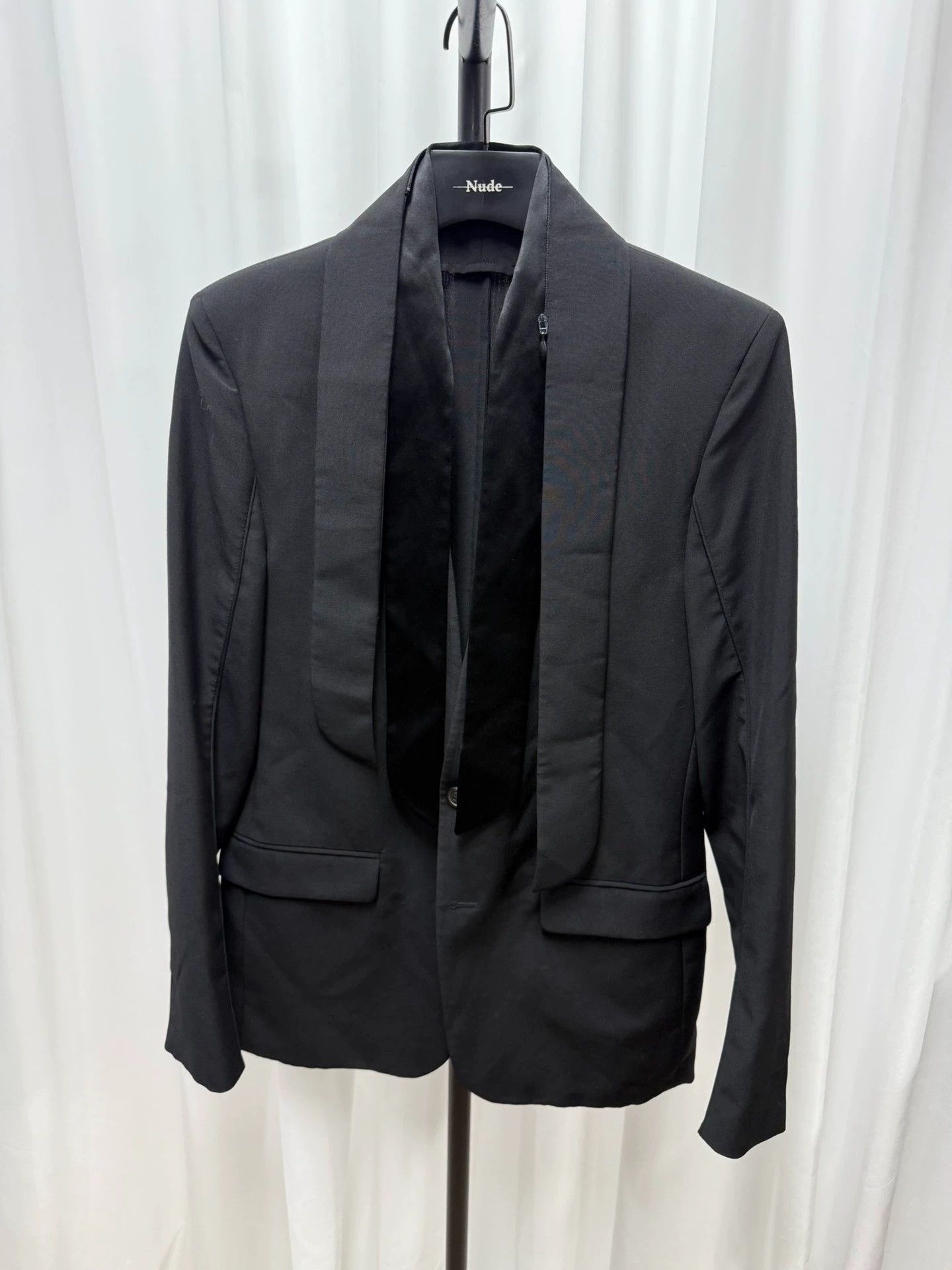Maison Margiela Masion Margiela Silk Scarf Collarless Blazer Size 48R - 1 Thumbnail