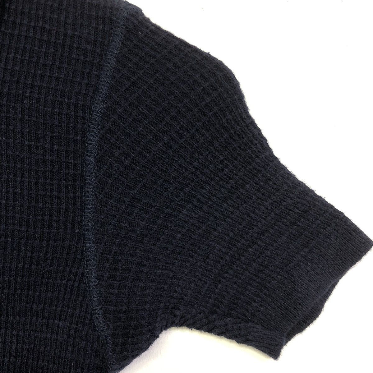 45rpm × Japanese Brand 45 RPM Dark Indigo Waffle Polo Shirt Size XS / US 0-2 / IT 36-38 - 4 Thumbnail
