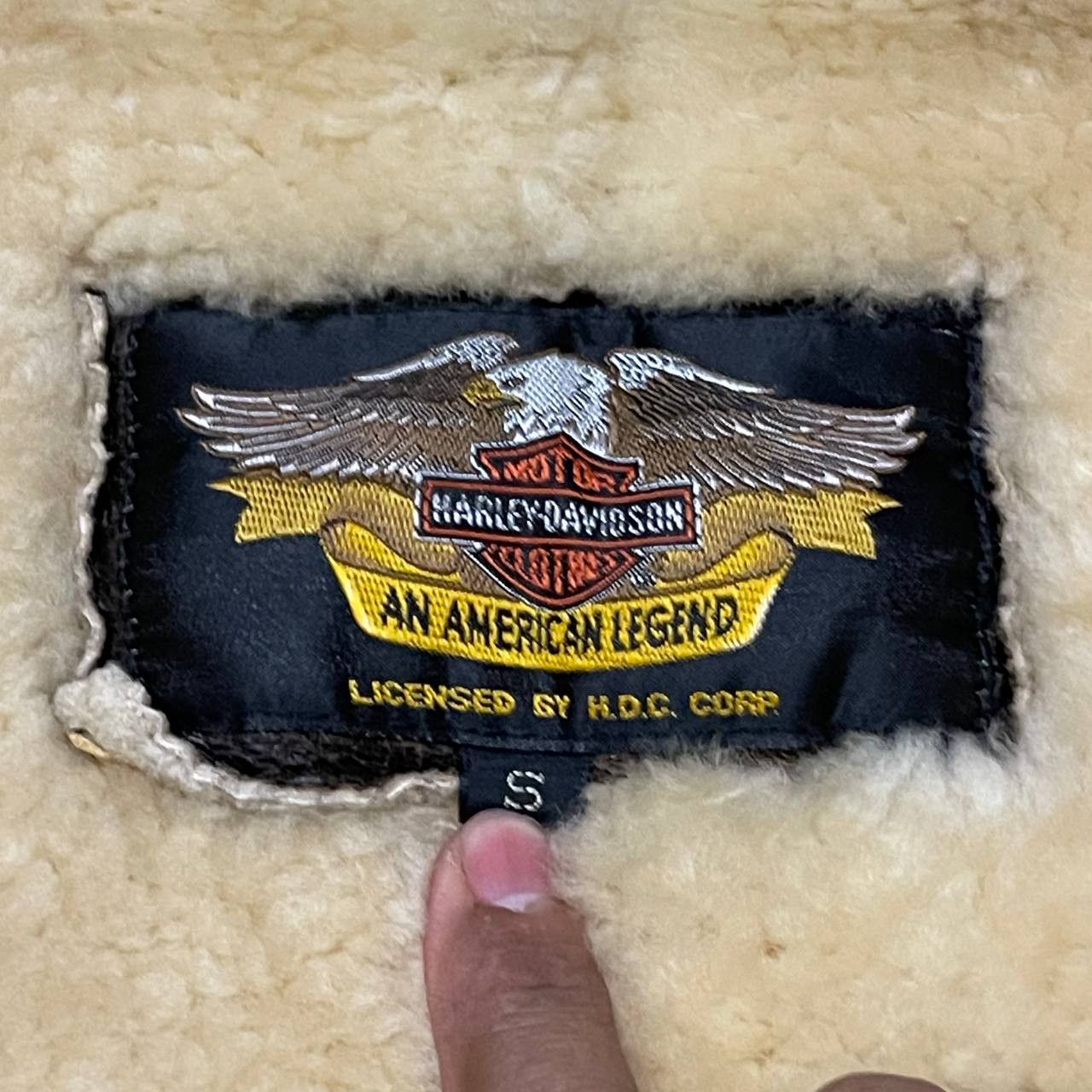 Harley Davidson Vintage Harley Davidson Motorcycle Sheepskin Leather Jacket Size US S / EU 44-46 / 1 - 7 Thumbnail