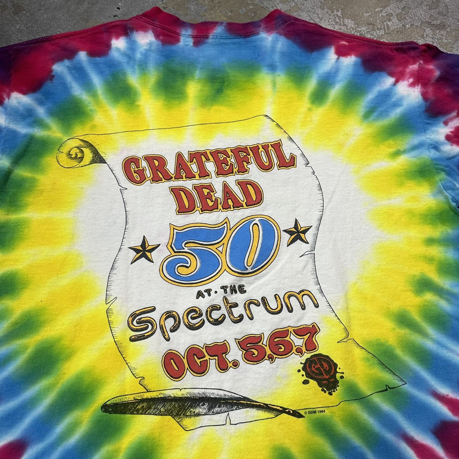 Band Tees × Vintage Vintage 1994 Grateful Dead At The Spectrum Band T-Shirt Size US XL / EU 56 / 4 - 2 Thumbnail