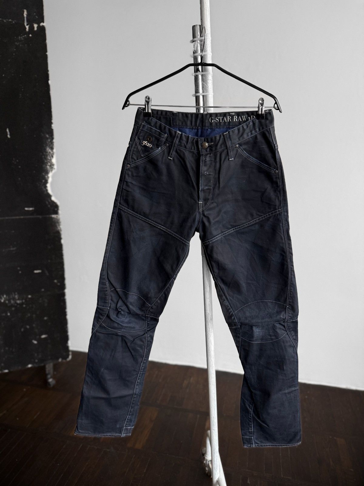 G-Star G-Star Raw Mens Blue 3D Denim Elwood 96 Graphic Jeans Logo Size US 30 / EU 46 - 2 Thumbnail