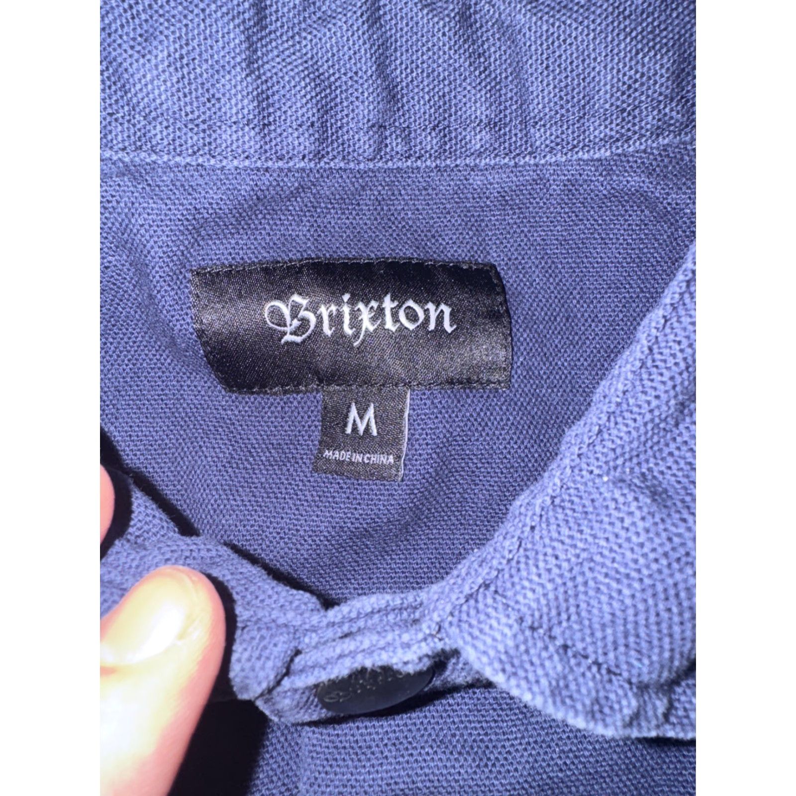 Brixton Brixton Workwear Utility Chore Shirt Blue Canvas Button-Up Medium Mens 90s Y2K Military Skater Modern Fit Size US M / EU 48-50 / 2 - 5 Thumbnail