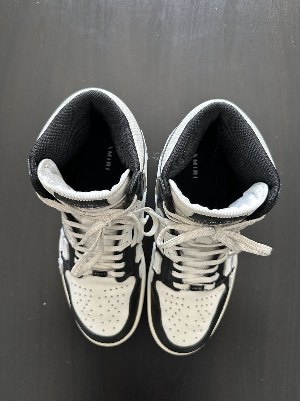 Amiri Amiri Skeleton High Top Black White Leather Sneakers 9US Size US 8 / EU 41 - 4 Thumbnail