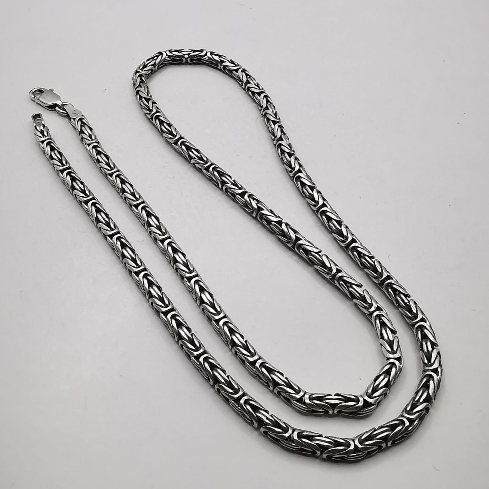 Vintage Jewelry Chain 925 Sterling Silver, Signed 30.68G, Men's