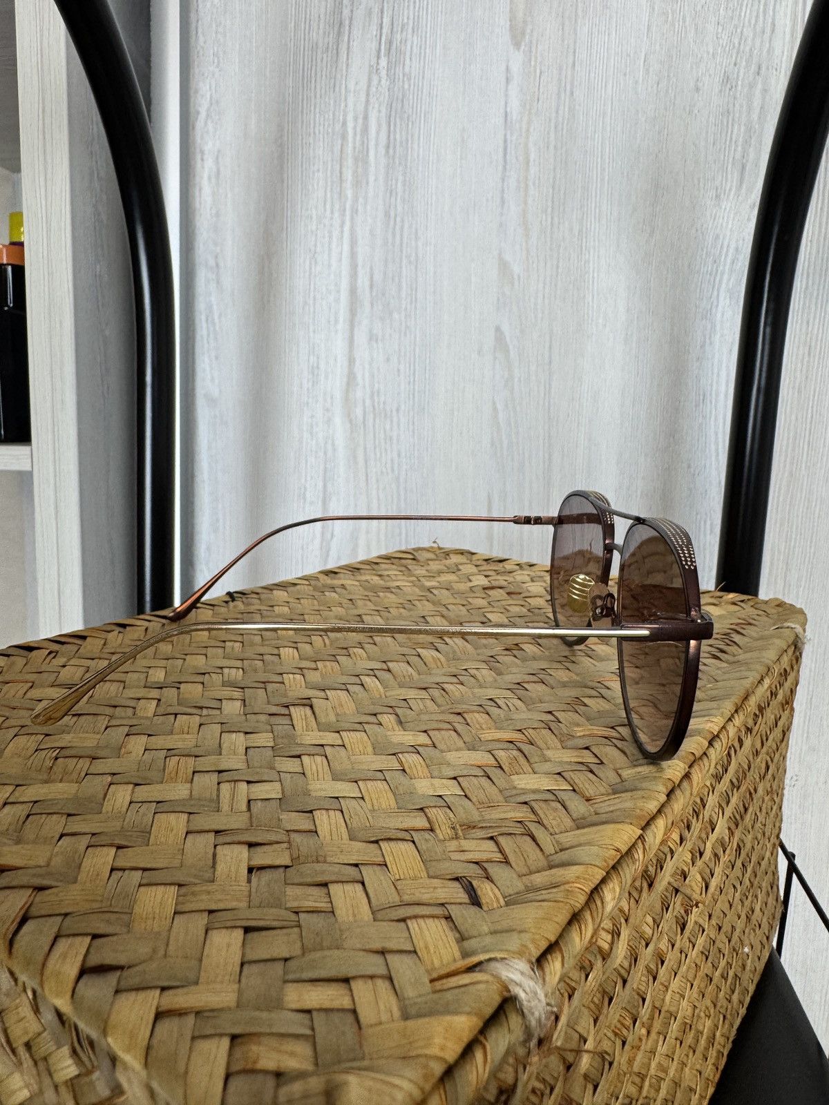 Jimmy Choo Jimmy Choo Ello Black Gold Copper Sunglasses Size ONE SIZE - 8 Thumbnail