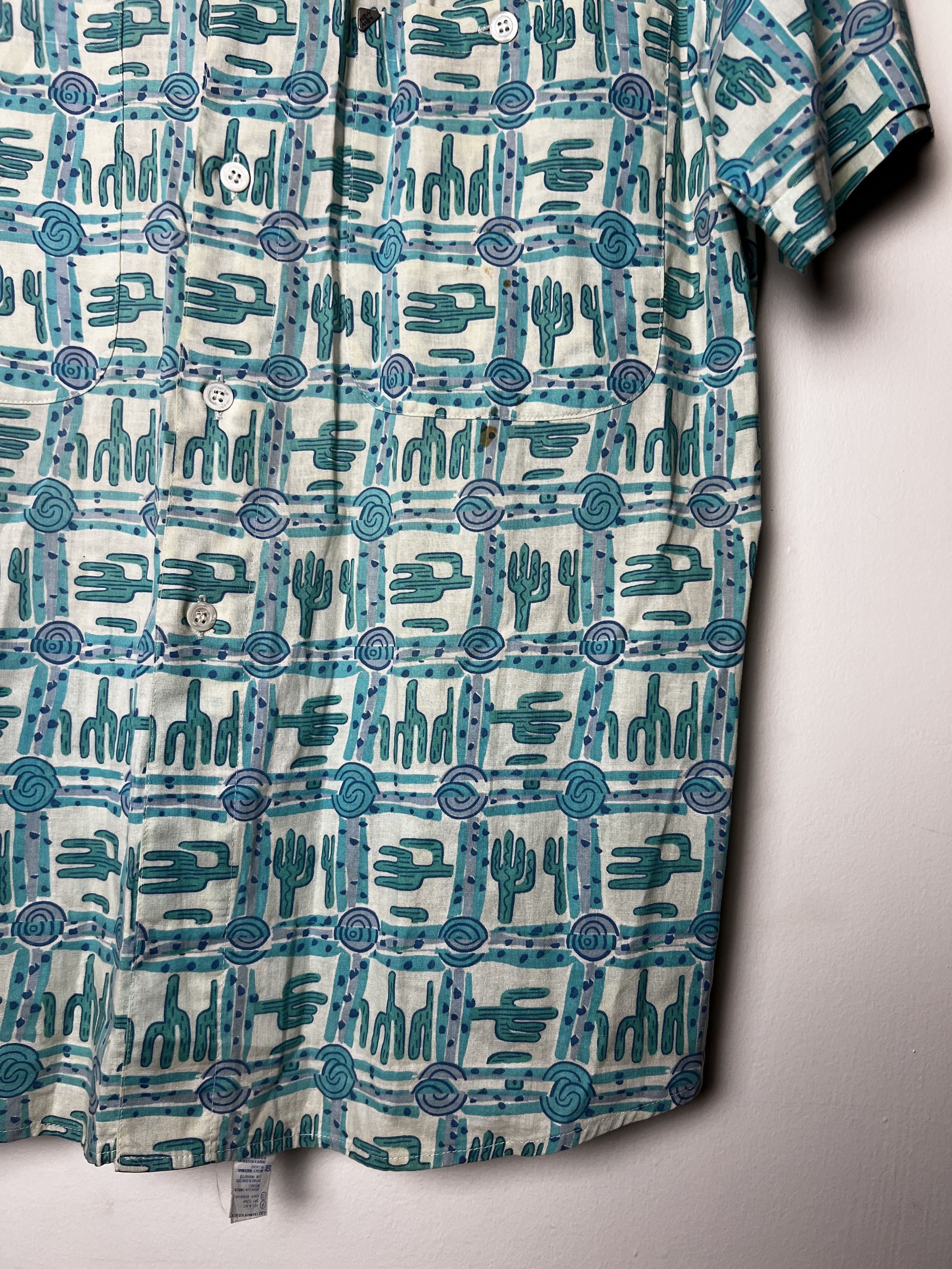 Vintage Vintage 1990's New Man Cactus Short Sleeve Button Up Shirt Size US L / EU 52-54 / 3 - 5 Thumbnail