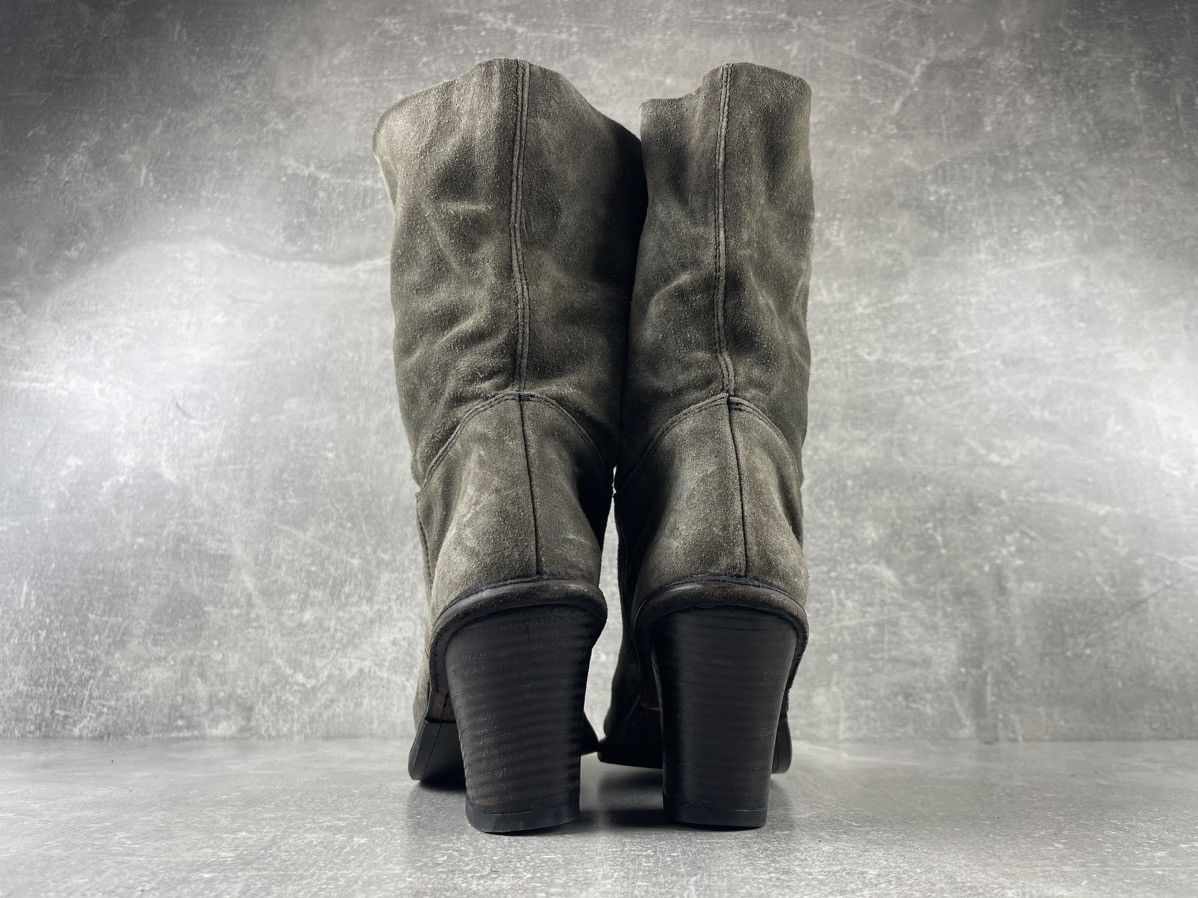 Fiorentini + Baker Fiorentini + Baker Distressed Suede Mid Calf Wedge Boots Size US 7 / IT 37 - 6 Thumbnail
