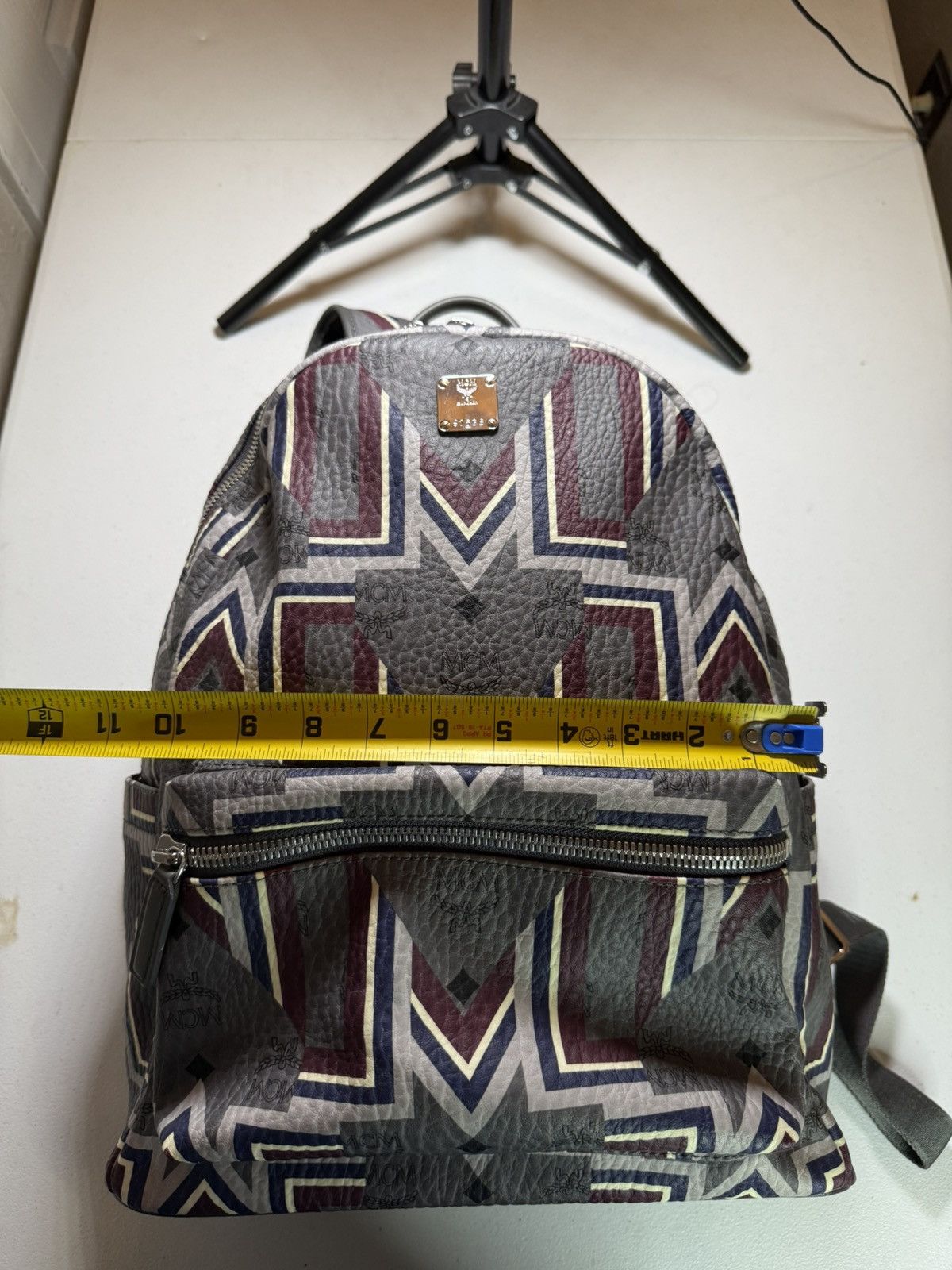 MCM MCM Stark Gunta Visetos Logo Print Medium Backpack Size ONE SIZE - 9 Thumbnail