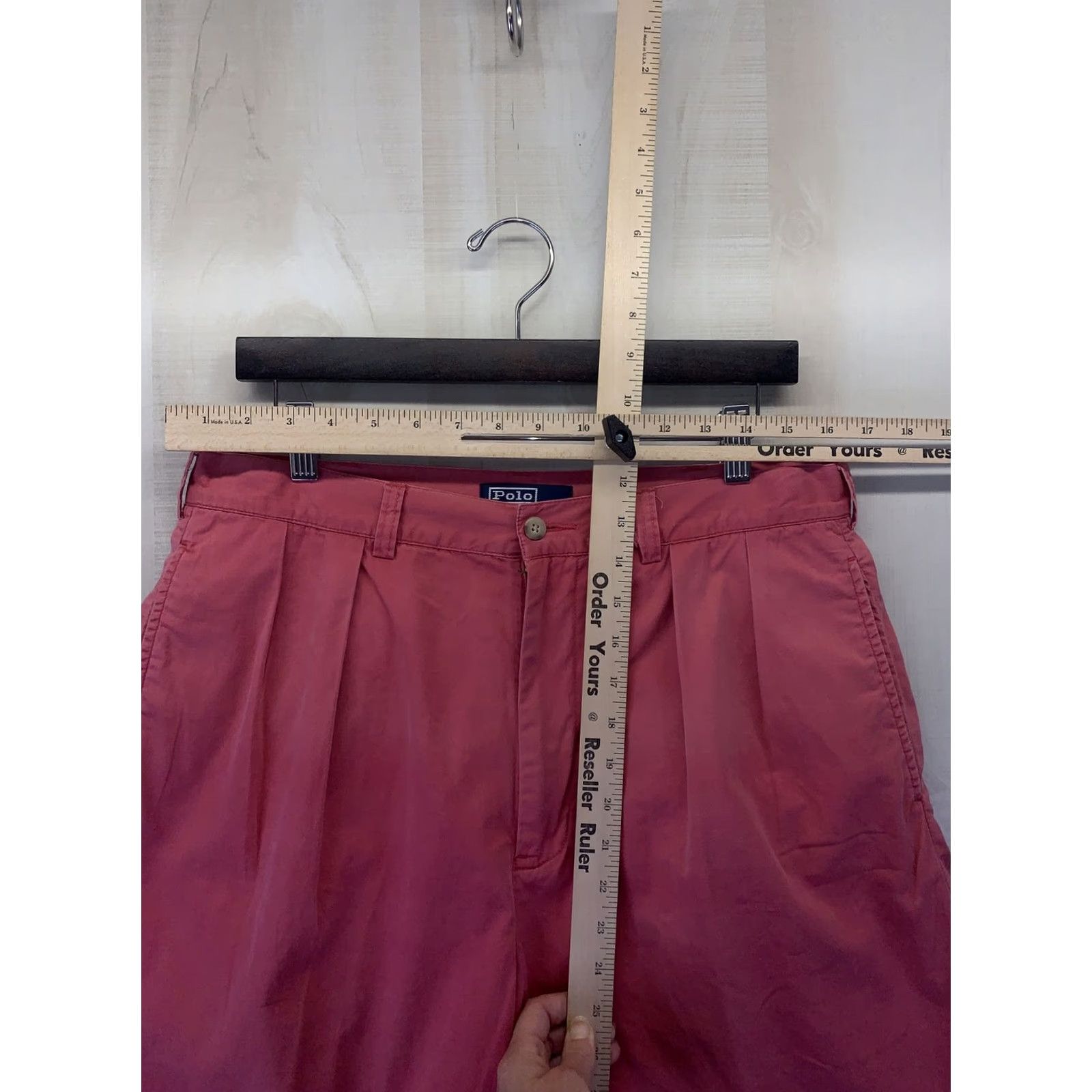 Polo Ralph Lauren VINTAGE Polo Ralph Lauren Tyler Short Chino Shorts Mens 34 Red Pleated Logo 90s American Casual Vintage Mens Size US S / EU 44-46 / 1 - 2 Thumbnail