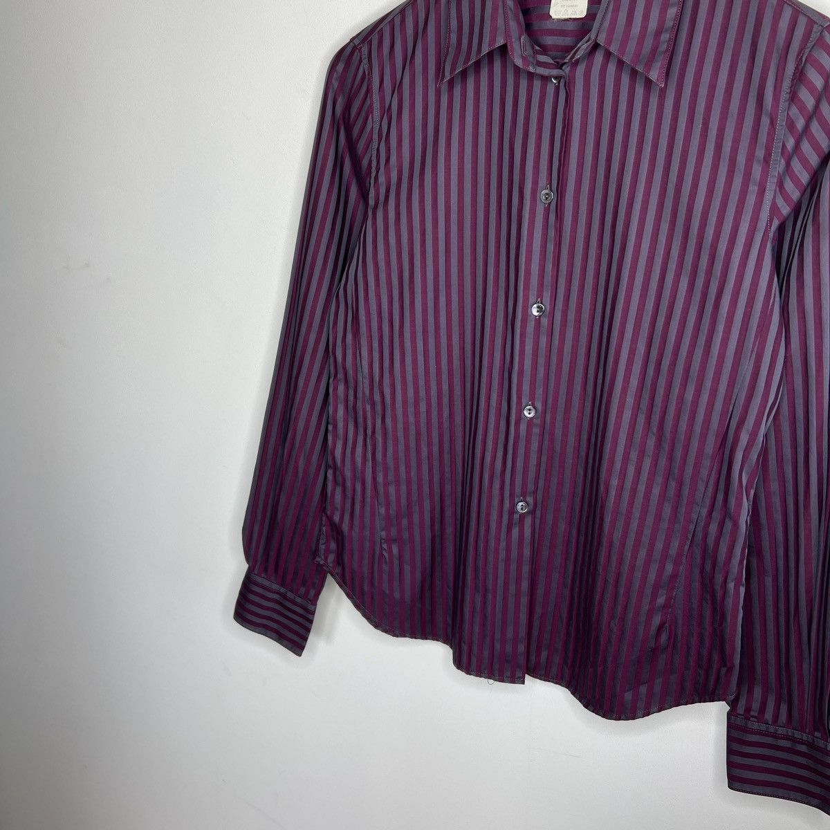 Loro Piana Loro Piana Purple Striped Long-Sleeve Buttoned Shirt Size M / US 6-8 / IT 42-44 - 2 Thumbnail