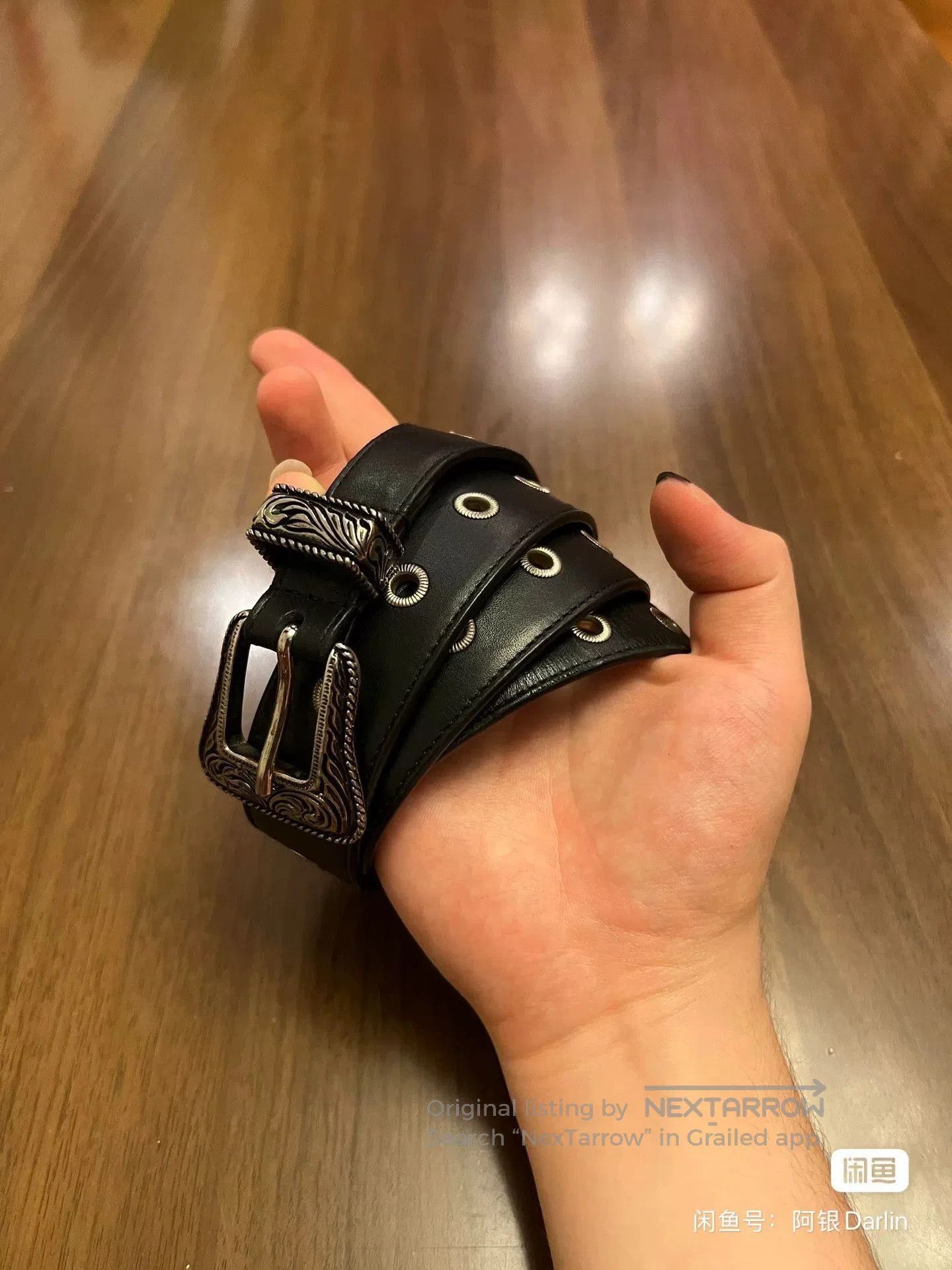 Saint Laurent Paris saint laurent decorative narrow leather belt. Size ONE SIZE - 1 Thumbnail