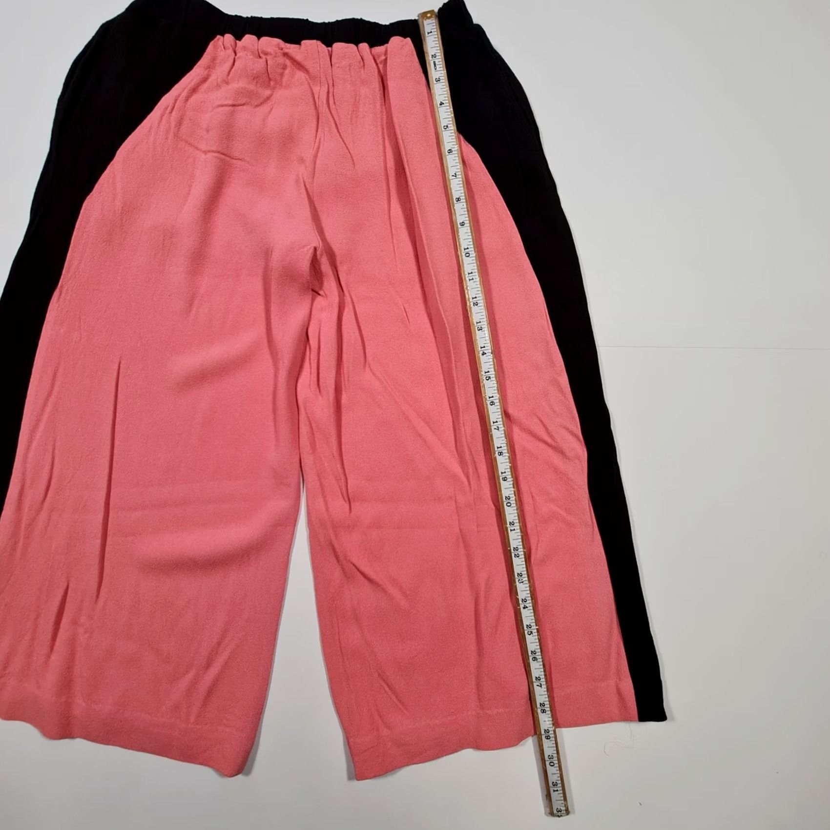 Byblos Byblos Womens Trousers Pink 8 UK Wide Leg Cropped Pants Size 30" / US 8 / IT 44 - 8 Thumbnail
