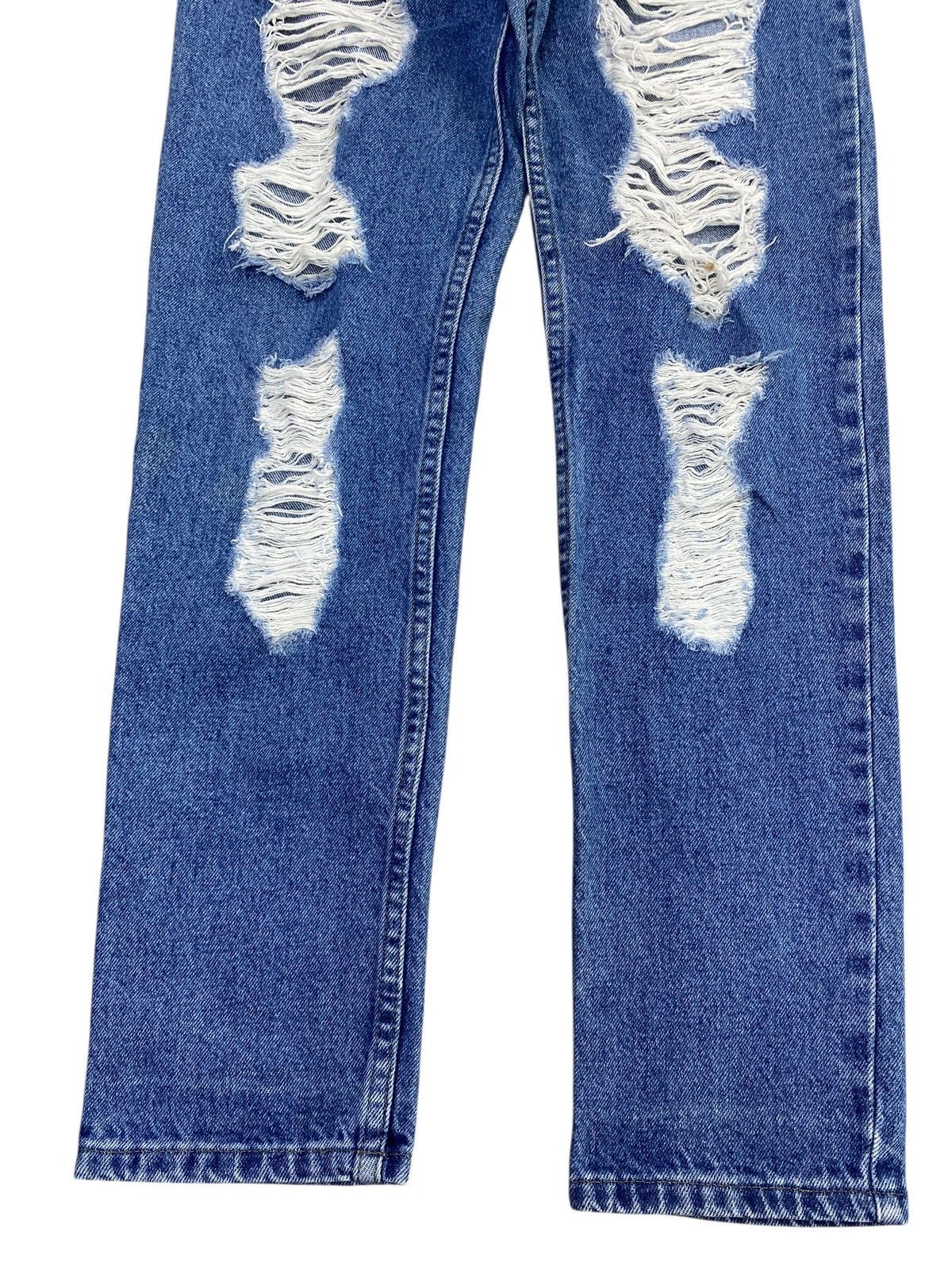Japanese Brand Japanese Wesley Brand Acid Blue Wash Style Distressed Jeans Size US 30 / EU 46 - 9 Thumbnail