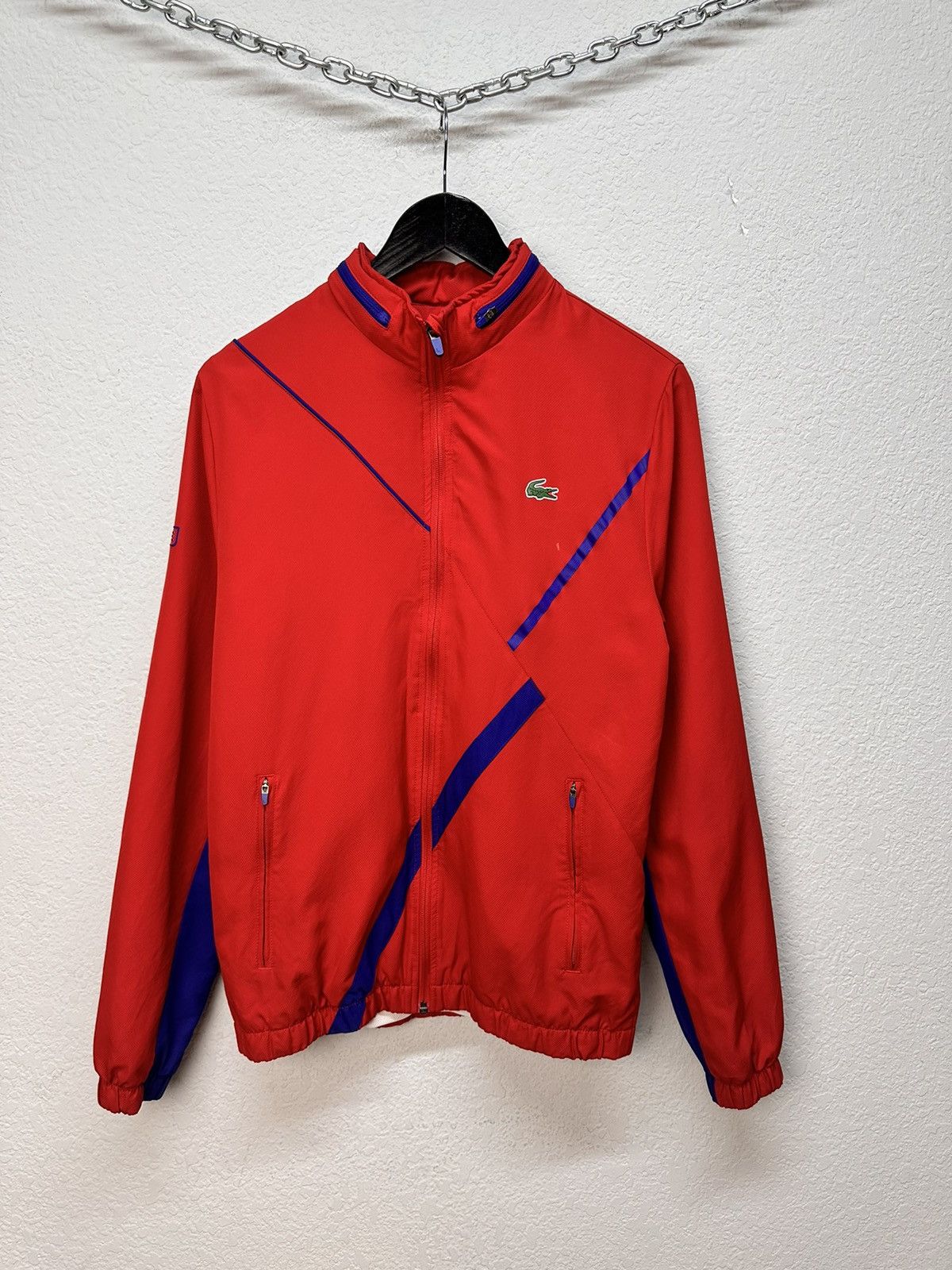 Lacoste Vintage Lacoste Zip Hoodie Jacket Sk8 Red Polo Ralph Lauren Size US M / EU 48-50 / 2 - 2 Thumbnail