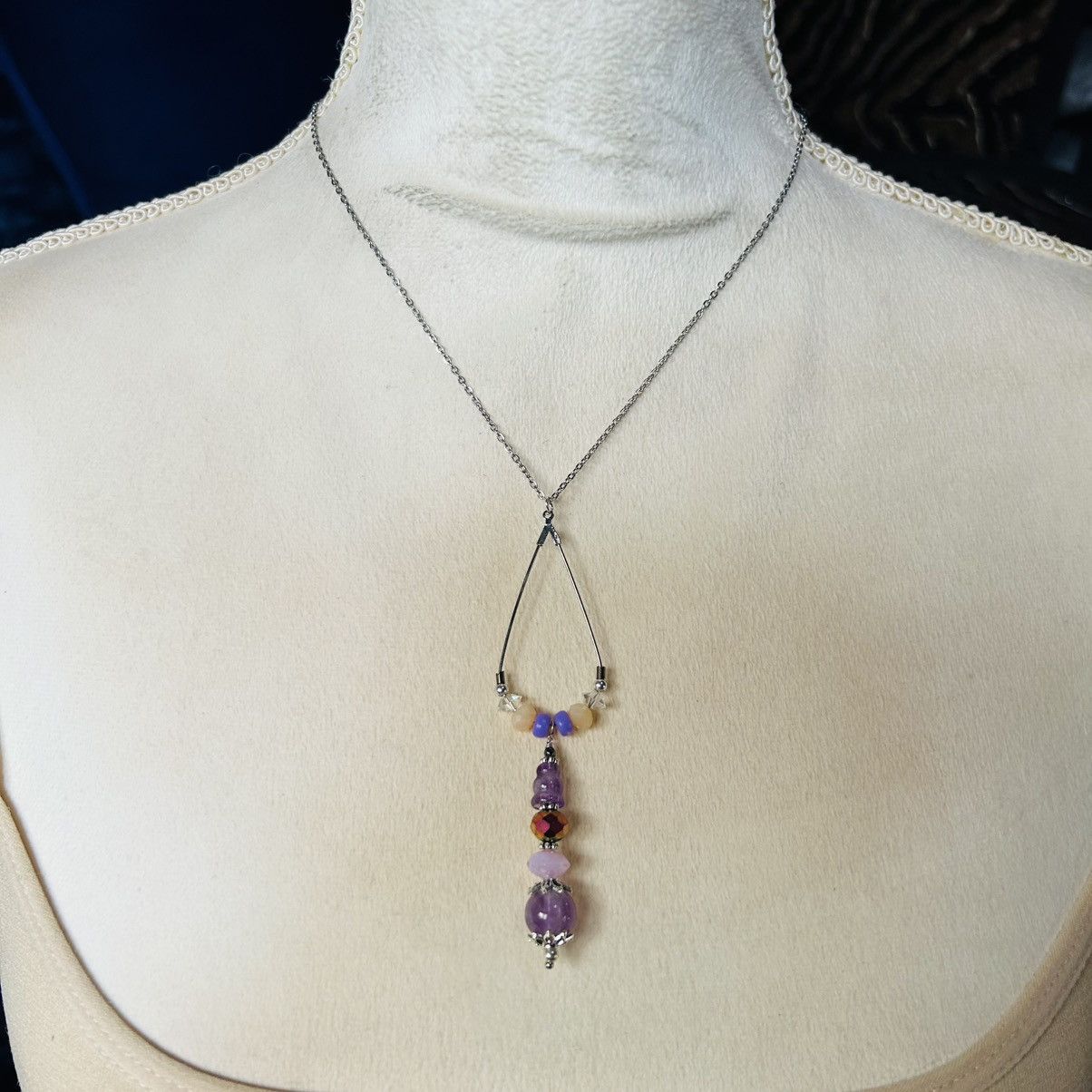 Handmade Handcrafted vintage bead changeable charm pendant necklace Size ONE SIZE - 3 Thumbnail
