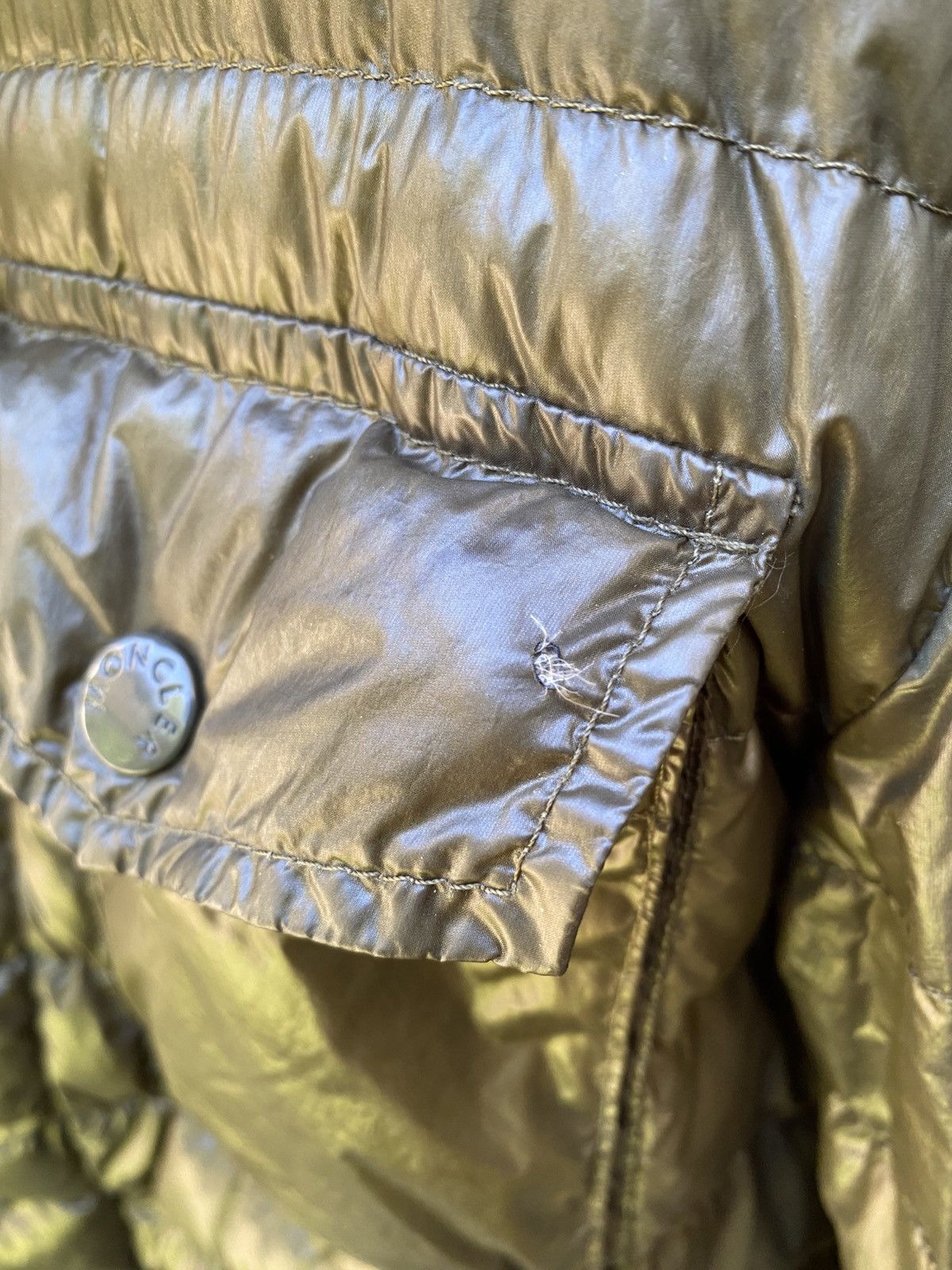 Moncler Moncler Omer Jacket Light Down Quilted Size 3 Olive Color Size US L / EU 52-54 / 3 - 3 Thumbnail