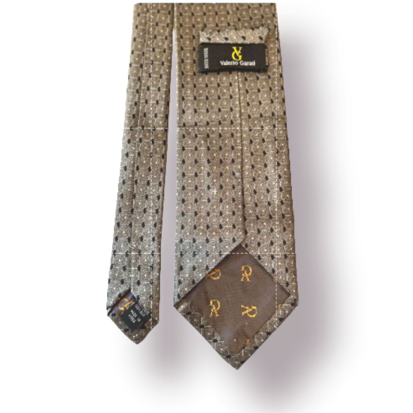 Other Valerio Garati Silk Tie ~ Gray & Black ~ Necktie Size ONE SIZE - 3 Thumbnail