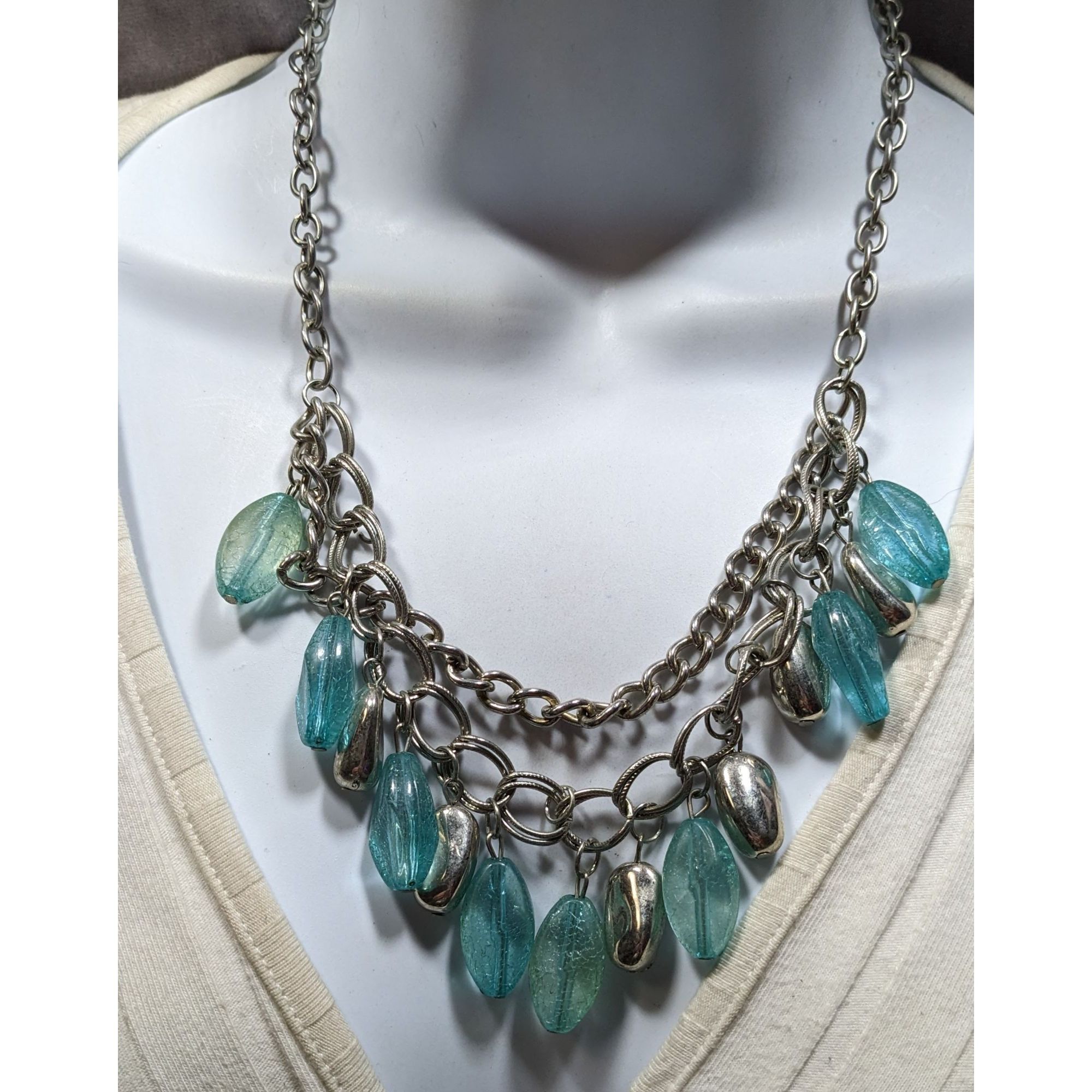 Other Bohemian Layered Charm Necklace With Silver Tone Nugget Acce Size ONE SIZE - 4 Thumbnail