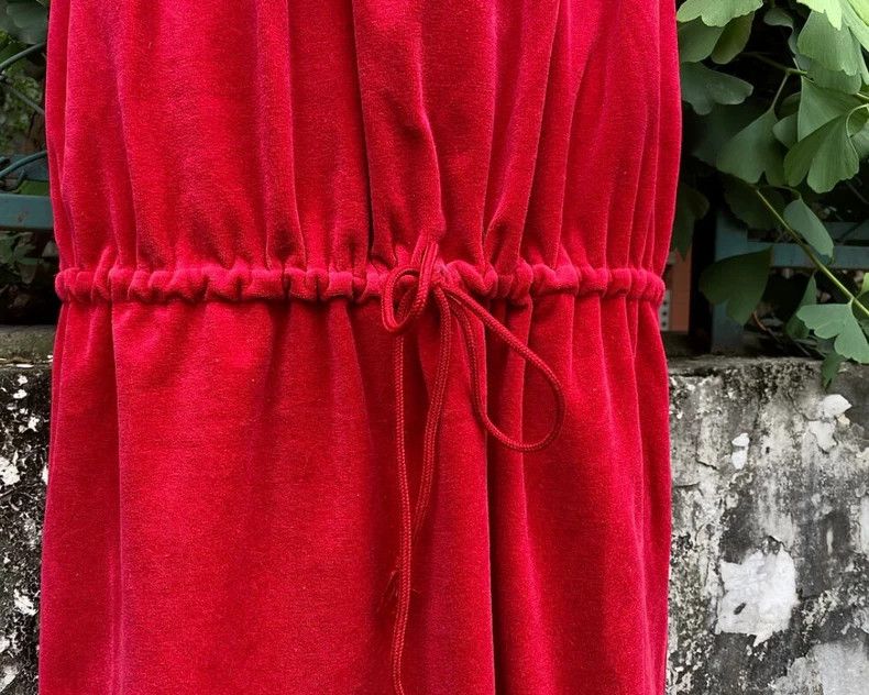 Kenzo KENZO Red velvet vintage dress Size M / US 6-8 / IT 42-44 - 5 Thumbnail