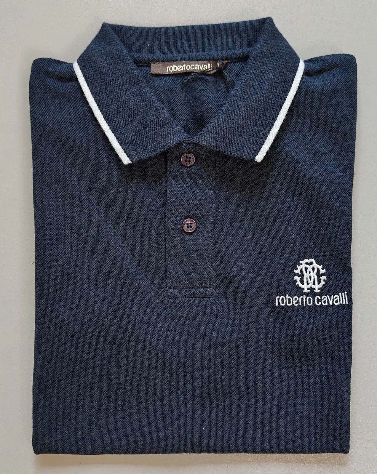 Roberto Cavalli Robert Cavalli RC Monogram-Embroidered Polo Shirt T / 6012 Size US M / EU 48-50 / 2 - 1 Thumbnail