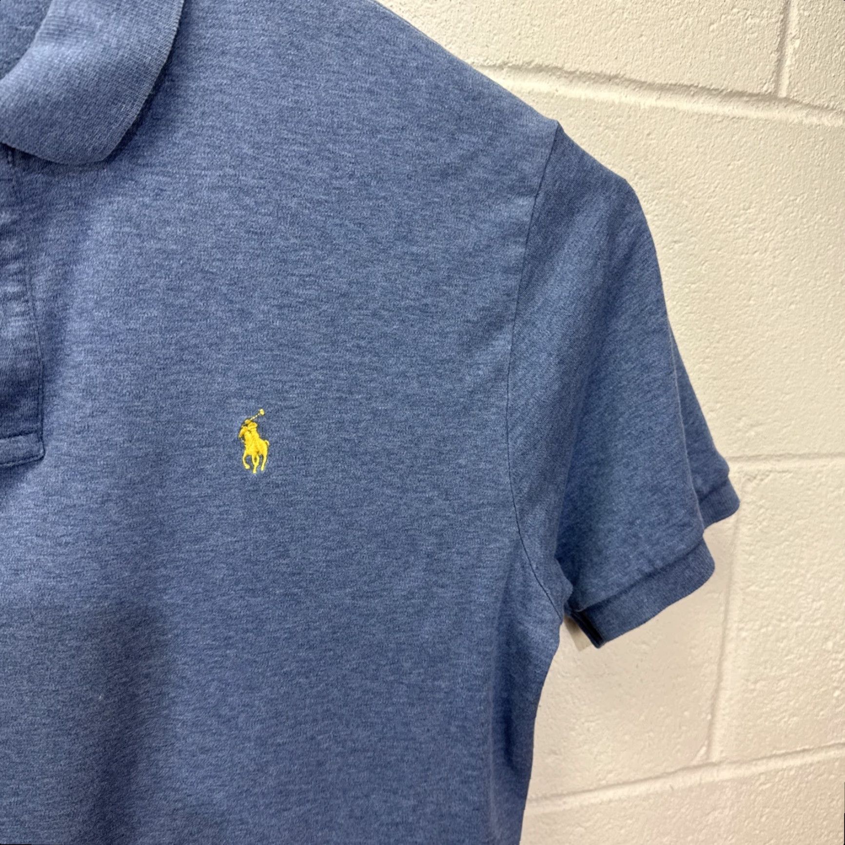 Polo Ralph Lauren VINTAGE Polo Ralph Lauren Polo Shirt Men Large Blue Yellow Pony Logo 100% Cotton Casual Office Size US L / EU 52-54 / 3 - 5 Thumbnail