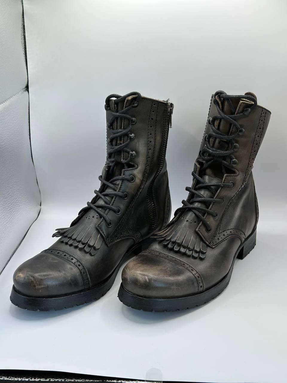 Allsaints AllSaints Leather Military Brogue Boots Lampo Combat Size US 7.5 / IT 37.5 - 2 Thumbnail