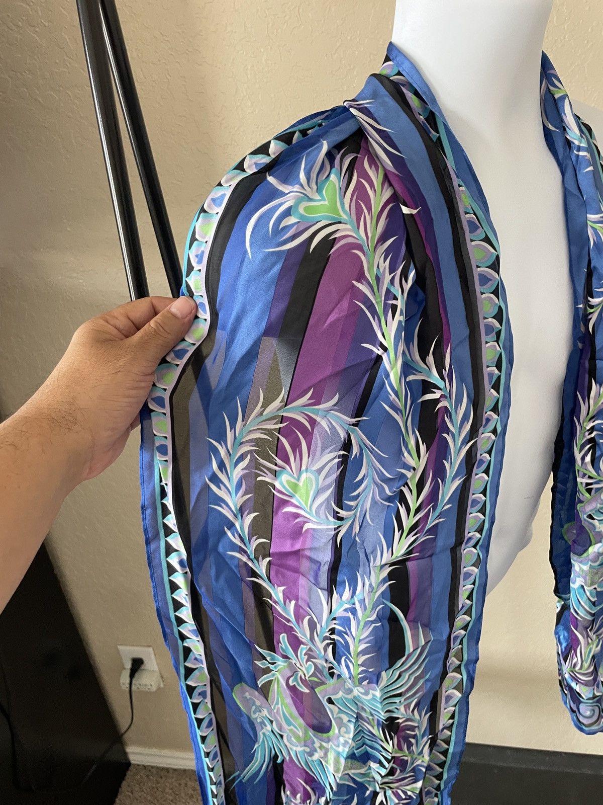Vintage Bob Mackie Silk Scarf Ascot Size ONE SIZE - 4 Thumbnail