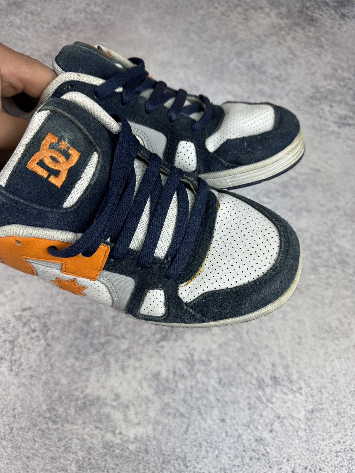 DC DC Shoes Court Graffik Navy Orange White Y2K Skate Sneakers Size US 8 / EU 41 - 6 Thumbnail