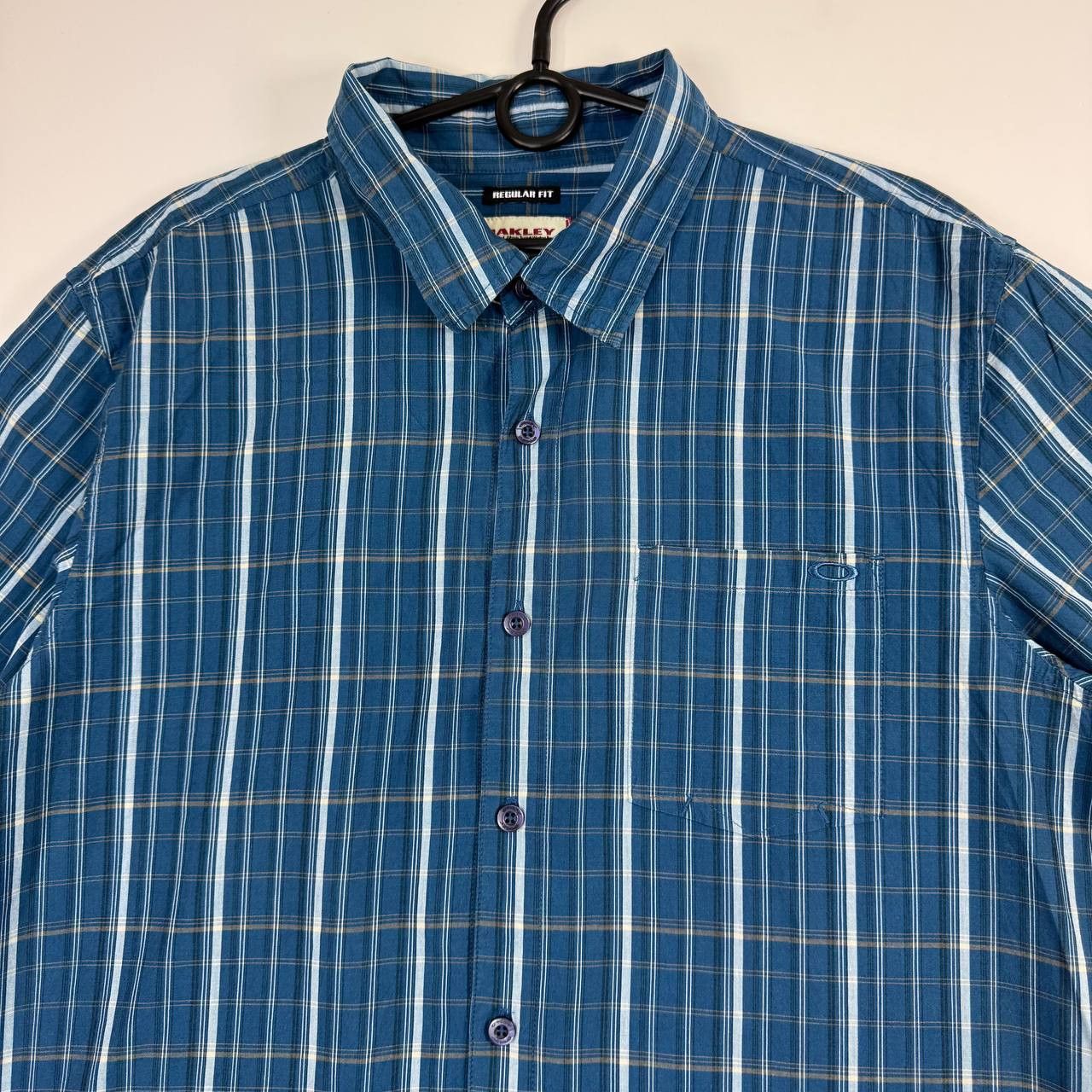 Oakley Oakley Forged Goods Plaid Shirt Blue Short Men Size XL Size US XL / EU 56 / 4 - 2 Thumbnail