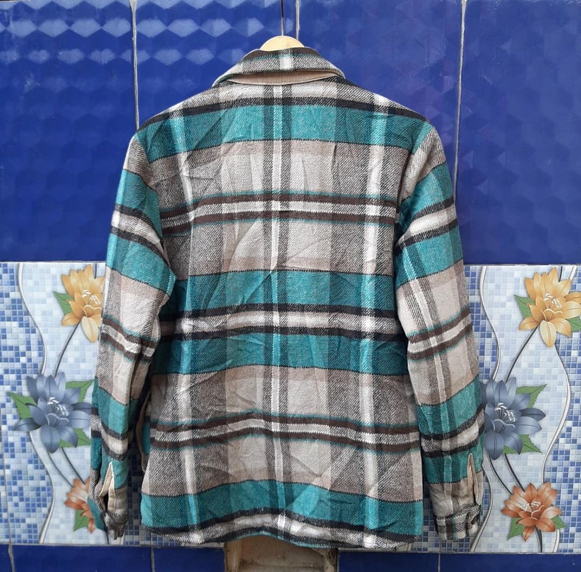 Japanese Brand 2000s Archival Movement Plaid Snap Button Wool Jacket y2k Size US M / EU 48-50 / 2 - 2 Thumbnail