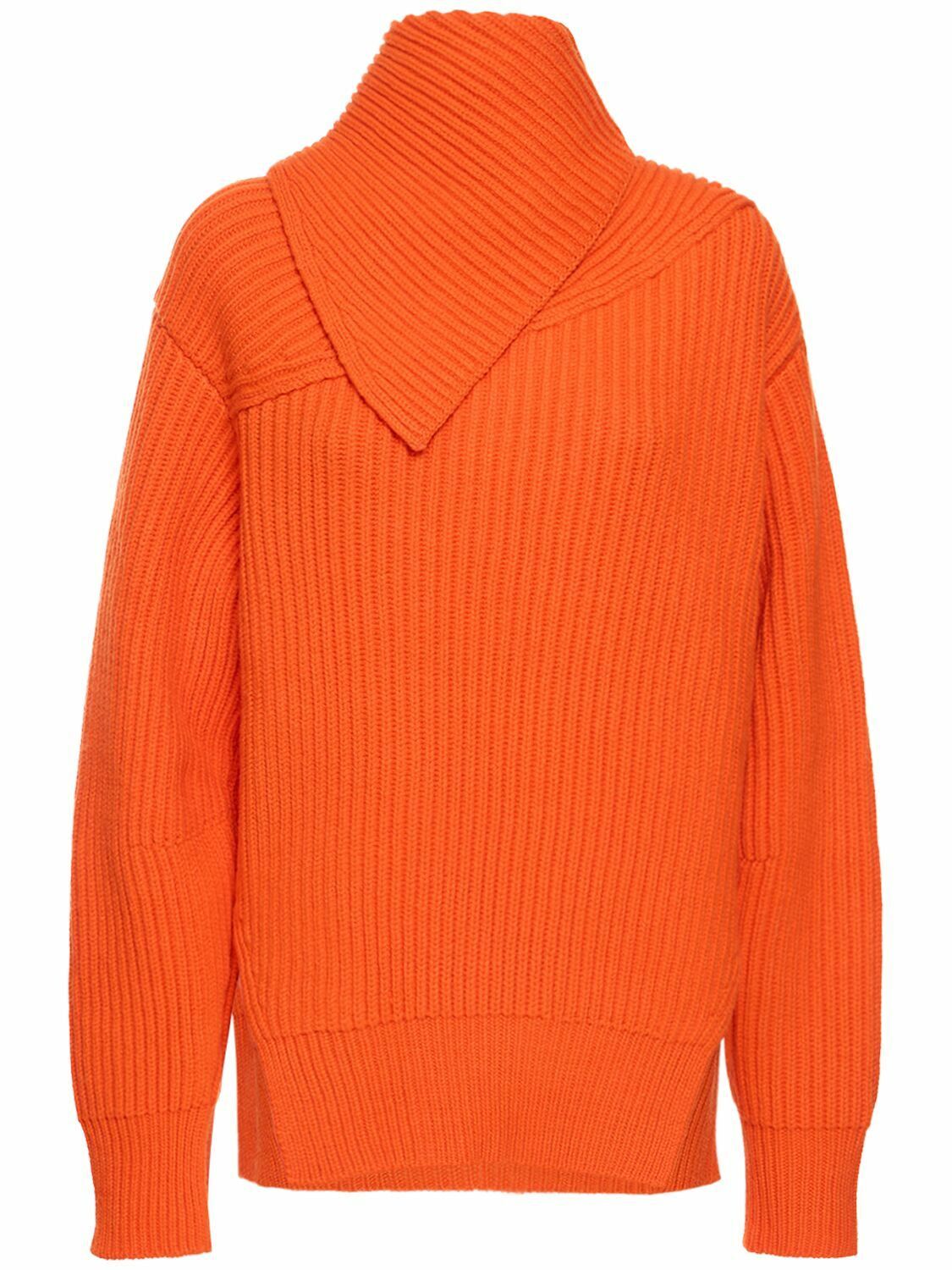 Jil Sander o1y1025 Turtleneck Sweater in Orange Size XS / US 0-2 / IT 36-38 - 1 Thumbnail