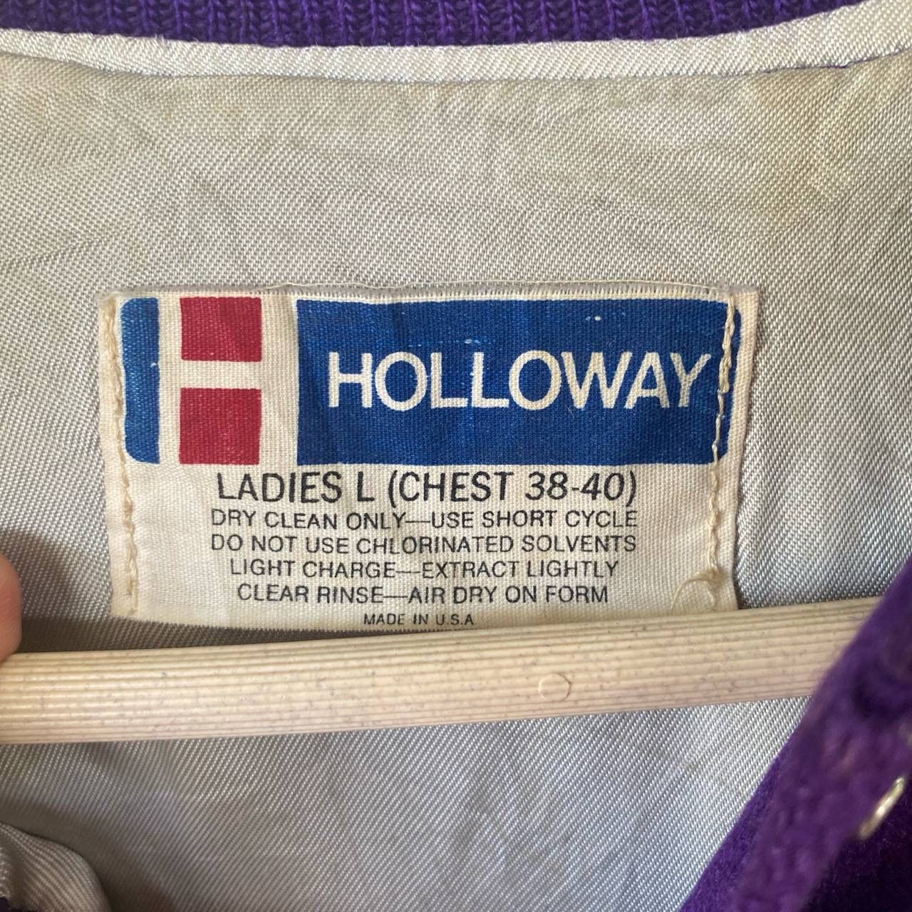 Holloway Vintage Holloway Purple Varsity Jacket Size L / US 10 / IT 46 - 7 Thumbnail