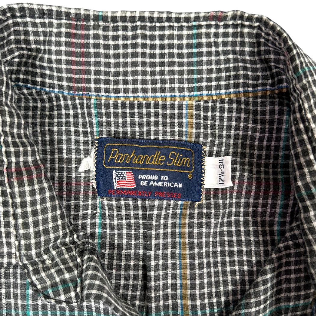 Vintage VINTAGE Panhandle Slim Western Shirt Adult EXTRA LARGE Brown 80s Pearl Snap Plaid, Pocket, Long Sleeve, USA, Mens Size US XL / EU 56 / 4 - 4 Thumbnail