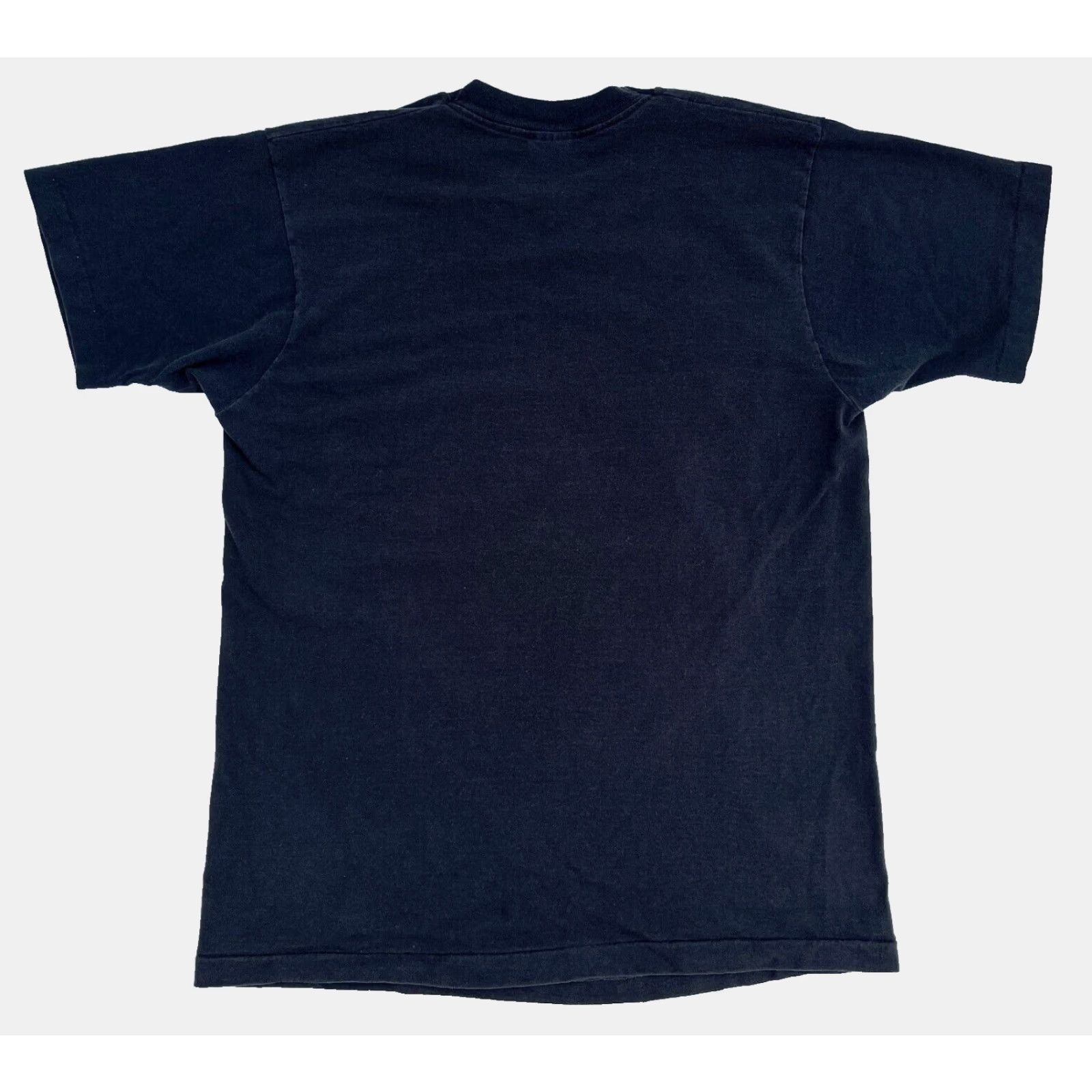 Fruit Of The Loom Fruit of the Loom Men's Vintage 90s T-Shirt Sz L Crew Neck Black 100% Cotton Made in USA Size US L / EU 52-54 / 3 - 2 Thumbnail