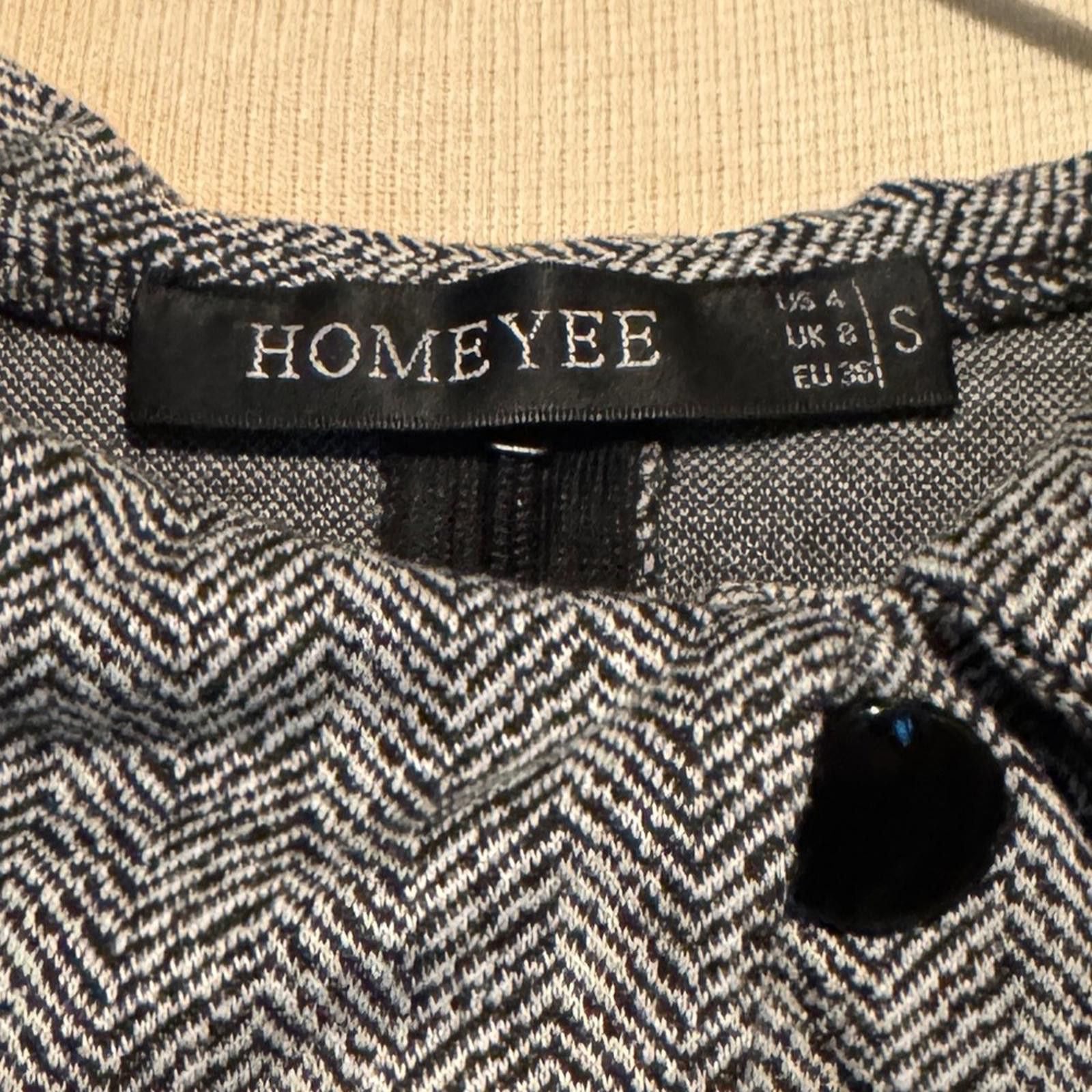 honeyee.com Vintage Style Houndstooth Black Shift Dress - Size Small Size S / US 4 / IT 40 - 2 Thumbnail