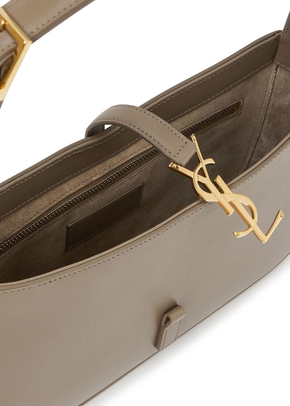 Saint Laurent Paris os11x0526 Size: OS / Le 5 à 7 Leather Shoulder Bag in Taupe Size ONE SIZE - 4 Thumbnail