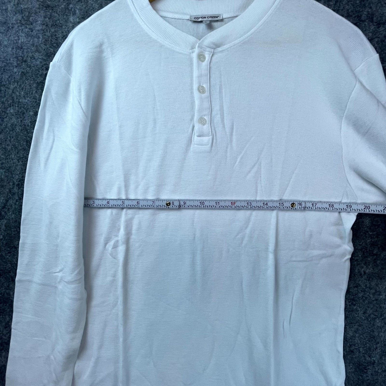 COTTONCITIZEN Cotton Citizen Morrison Henley Shirt Mens Large WhiteThermal Size US L / EU 52-54 / 3 - 3 Thumbnail
