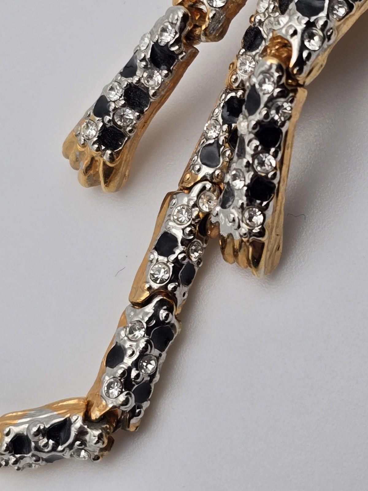 Other Vintage Articulated Leopard Rhinestone Brooch Green Eyes Size ONE SIZE - 5 Thumbnail