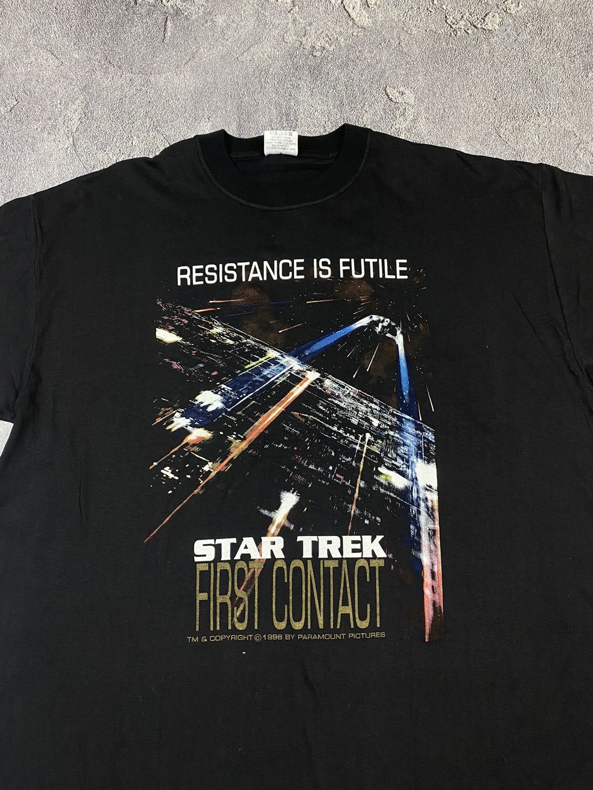 Star Wars × Vintage Vintage 90s Star Trek First Contact Movie T-shirt Size XL Size US XL / EU 56 / 4 - 3 Thumbnail