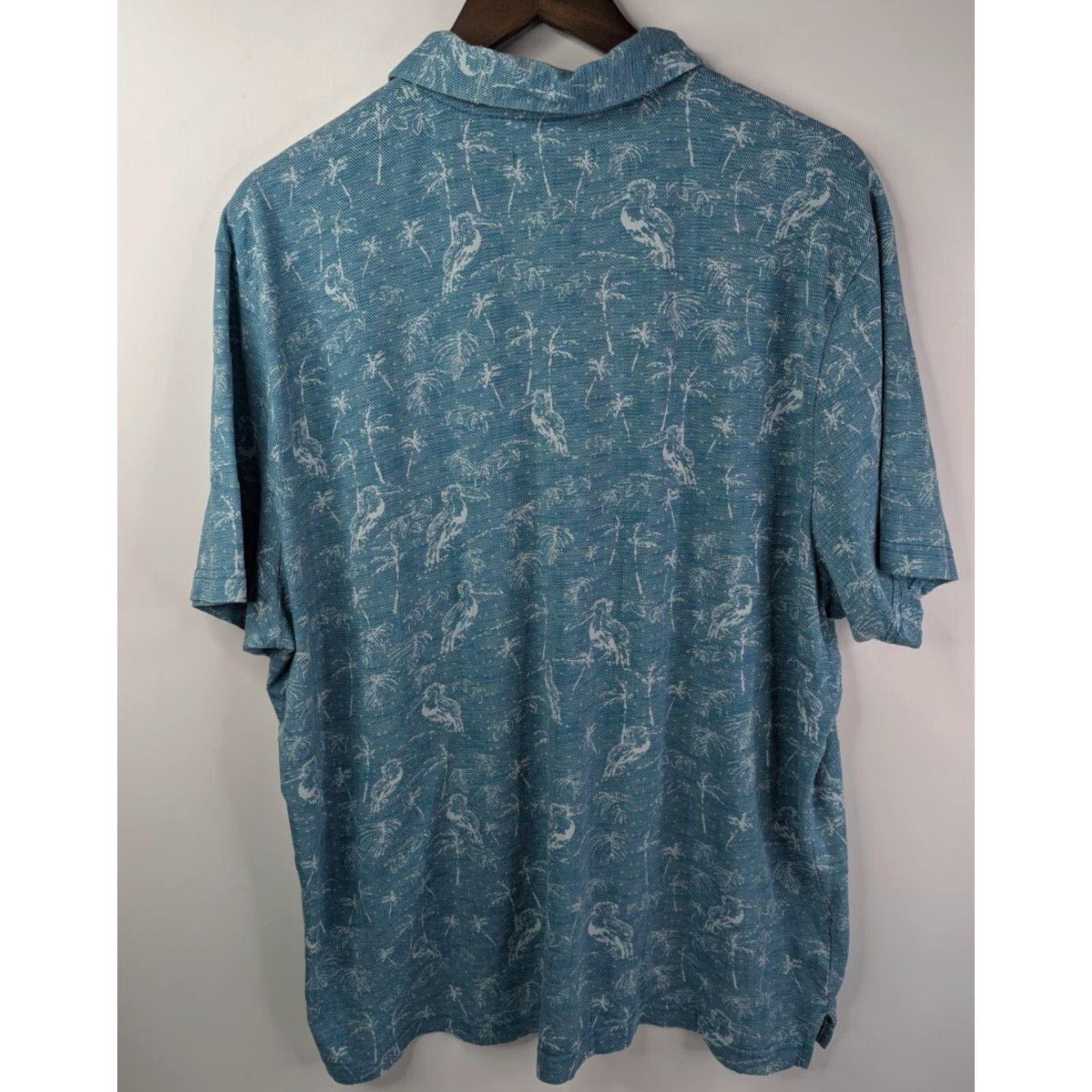 Cubavera CUBAVERA Polo Shirt Men’s 2XL Pagoda Blue Short Sleeves Pima Cotton Polo Shirt Mens 2XL Blue- Floral Casual Travel Party/Cocktail Size US XXL / EU 58 / 5 - 3 Thumbnail
