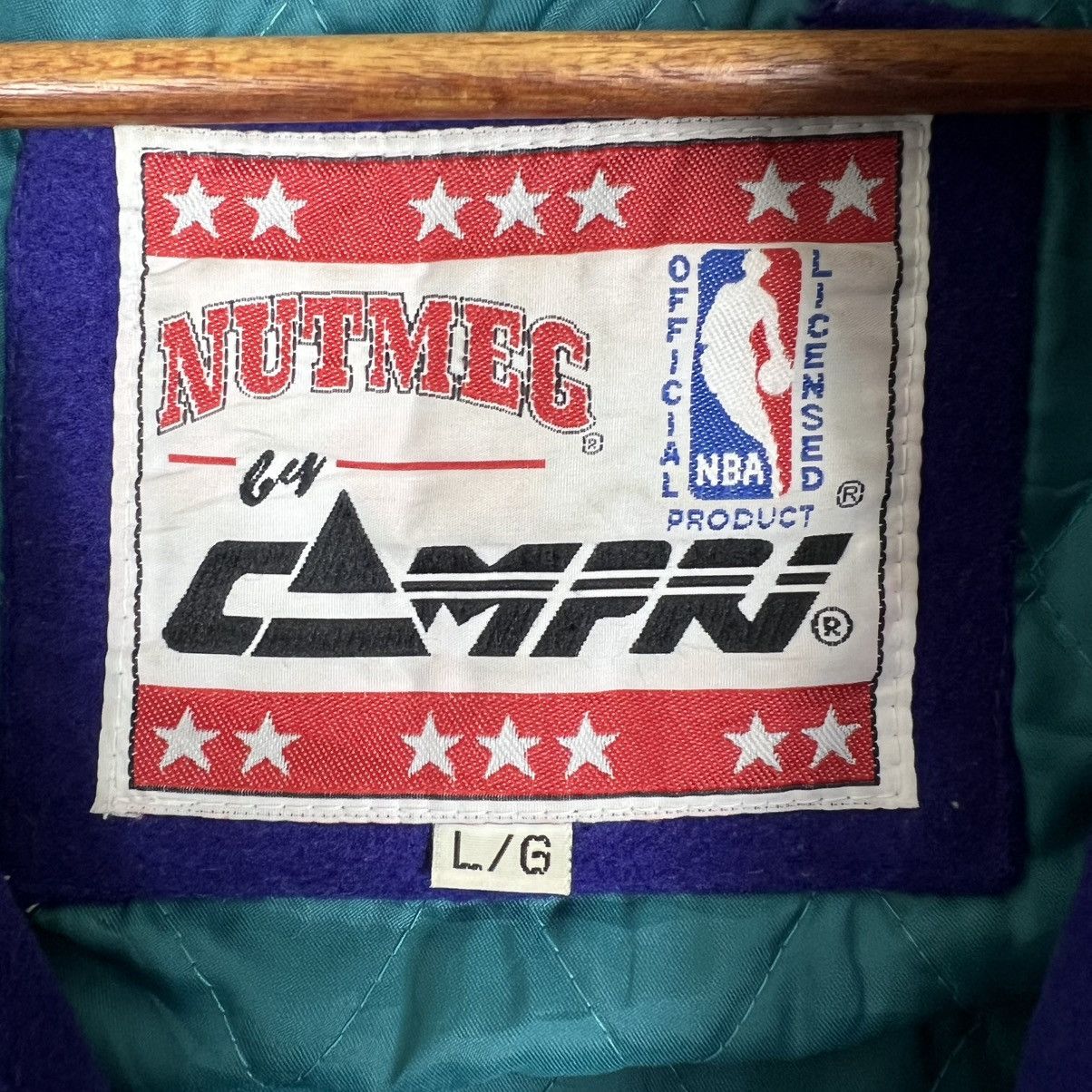 Nutmeg Nutmeg 90s Charlotte Hornets Varsity Jacket Stadium Jacket Size US L / EU 52-54 / 3 - 12 Thumbnail