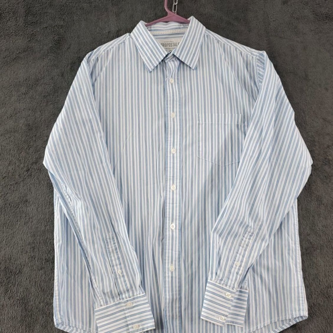 Aeropostale Aeropostale 1987 Button-Up Shirt Striped Blue White Size XL Men’s Regular Cotton Casual Size US XL / EU 56 / 4 - 7 Thumbnail