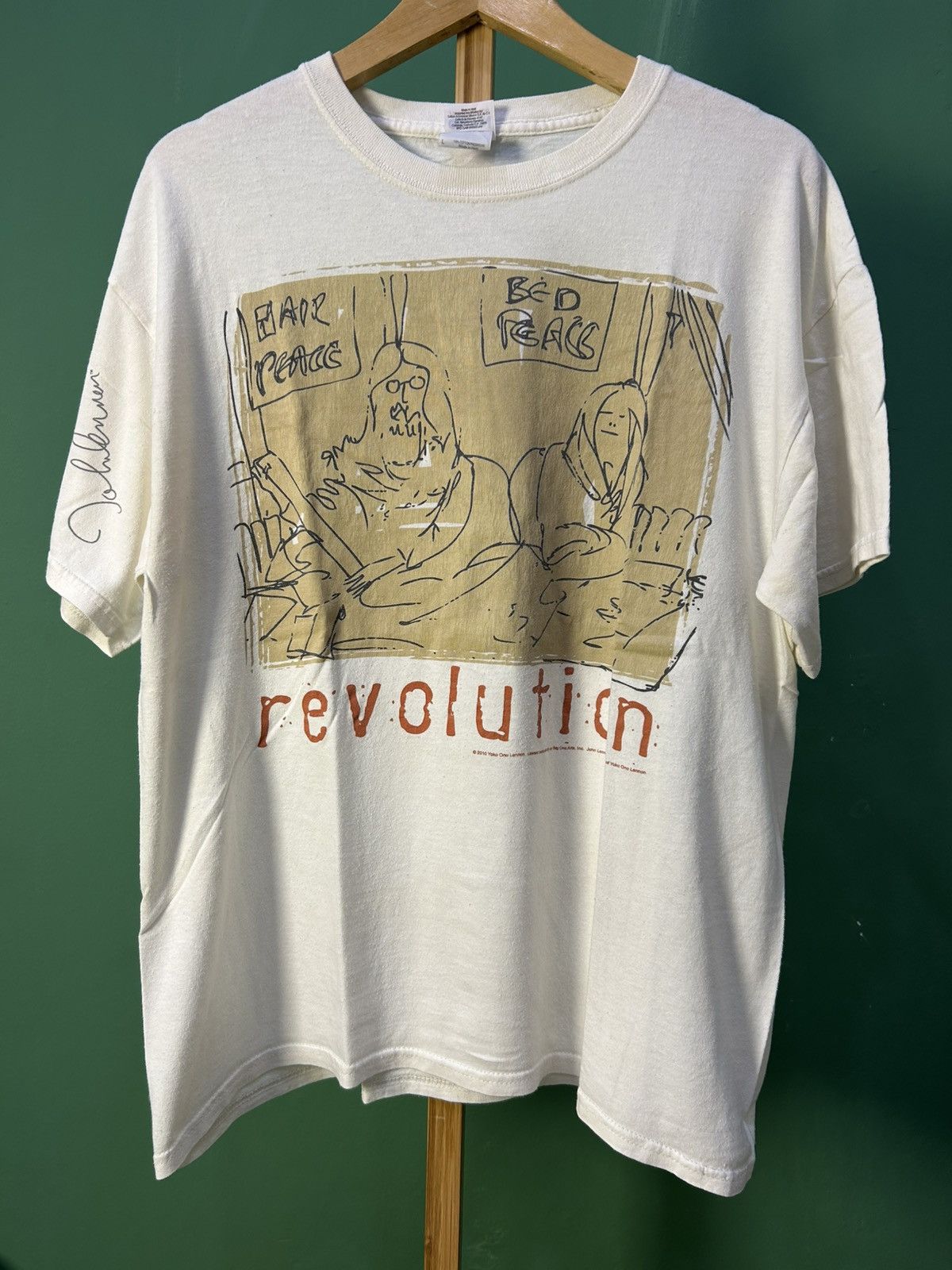 Band Tees John Lennon Revolution Hair Peace Bed Peace 2010 Size US L / EU 52-54 / 3 - 1 Thumbnail