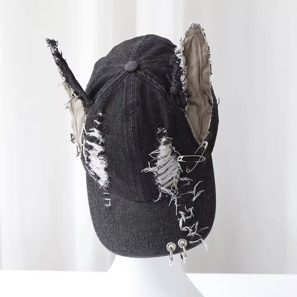 Vintage Rabbit Ears Jeans Baseball Hat Size ONE SIZE - 2 Thumbnail