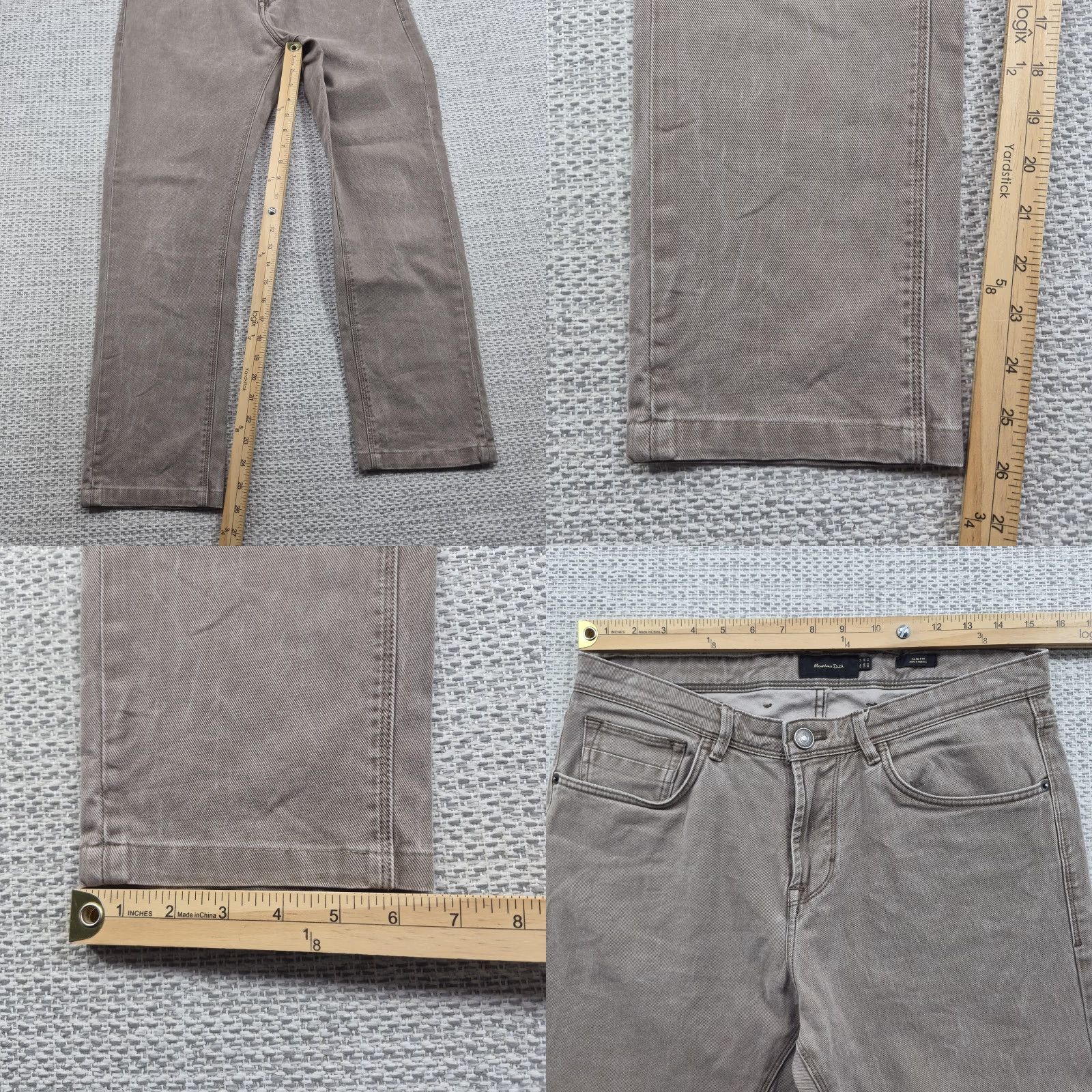 Massimo Dutti Massimo Dutti Jeans Mens 31x26 Brown Slim Straight Denim Pants Medium Wash Slim Fit 5-Pocket Mens Jeans Brown Size US 31 - 8 Thumbnail