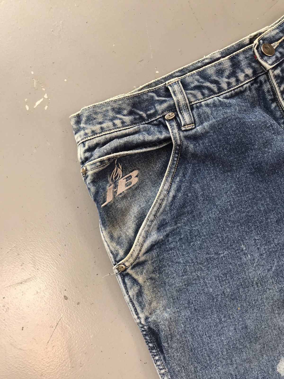 Designer × Vintage Vintage johnny blaze baggyfit SpellOut denim pant Size US 36 / EU 52 - 7 Thumbnail