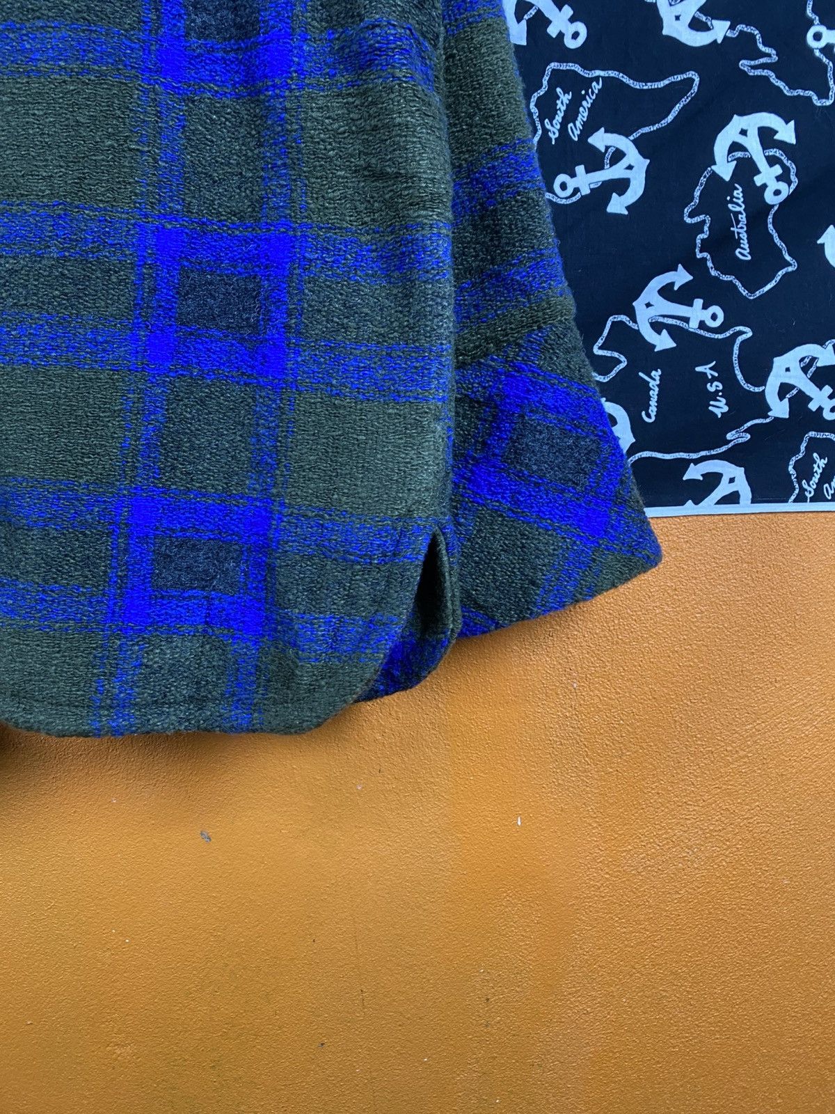 Japanese Brand Vintage Akane Japanese Plaid Cape Jacket Blue Green Check Size L / US 10 / IT 46 - 6 Thumbnail